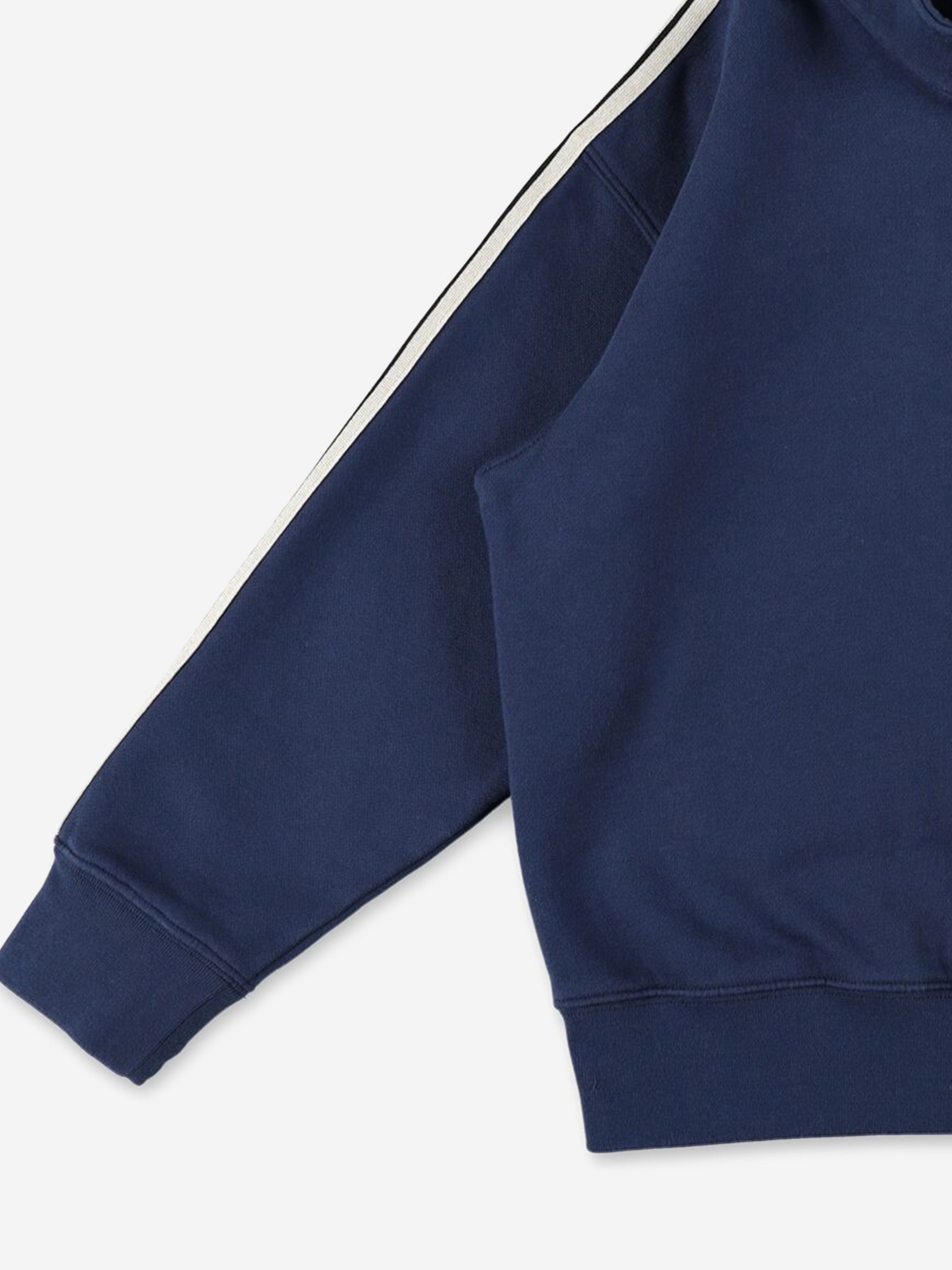 Palm Angels Boys Track HalF Zip Sweatshirt in Blue Buy Cheap Very Cheap