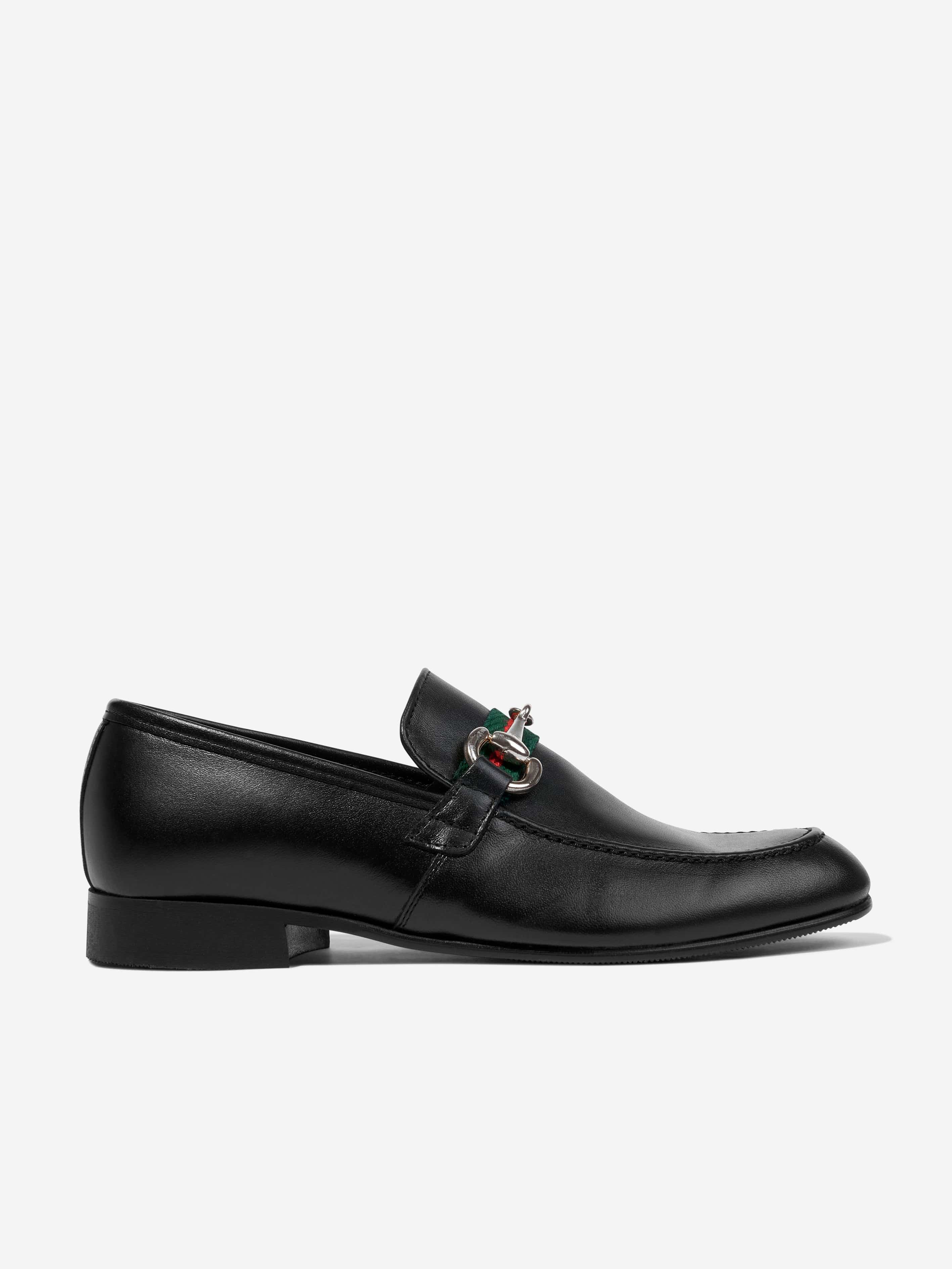 Andanines Boys Leather Loafers in Black Wholesale Pice