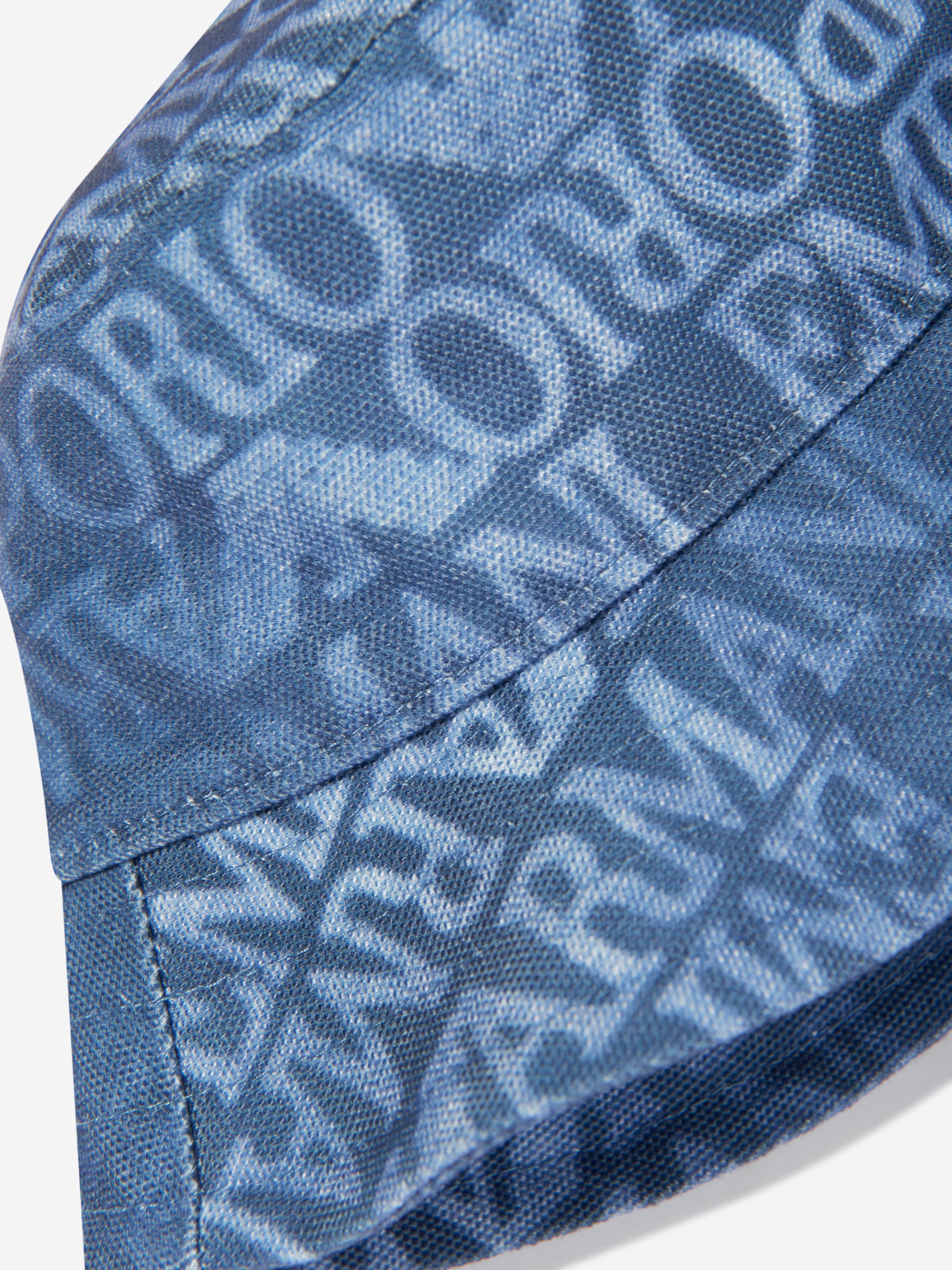 Emporio Armani Kids Logo Bucket Hat in Blue Best Pices Online