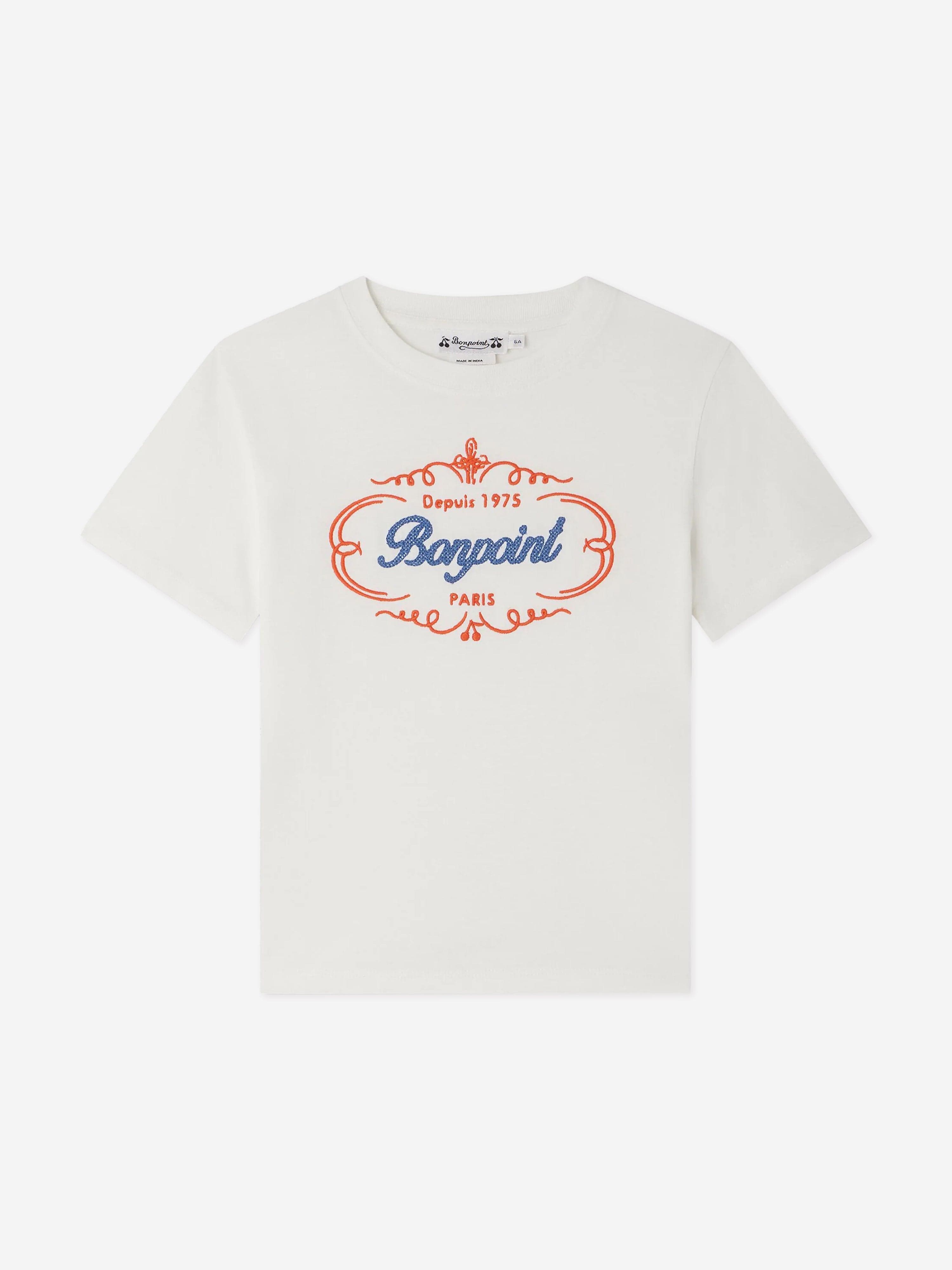 Bonpoint Boys Thibald T-Shirt in White Discount With Mastercard