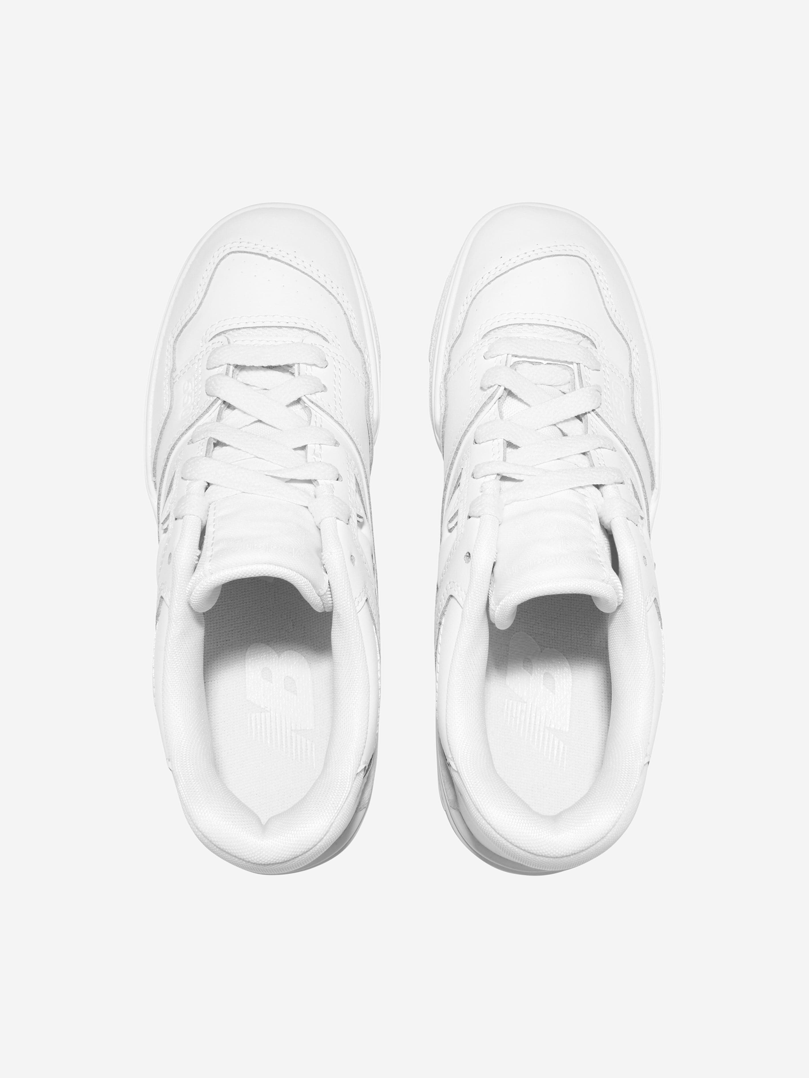 New Balance Kids 550 Lace Up Logo Trainers in White Discount Many Kinds Of
