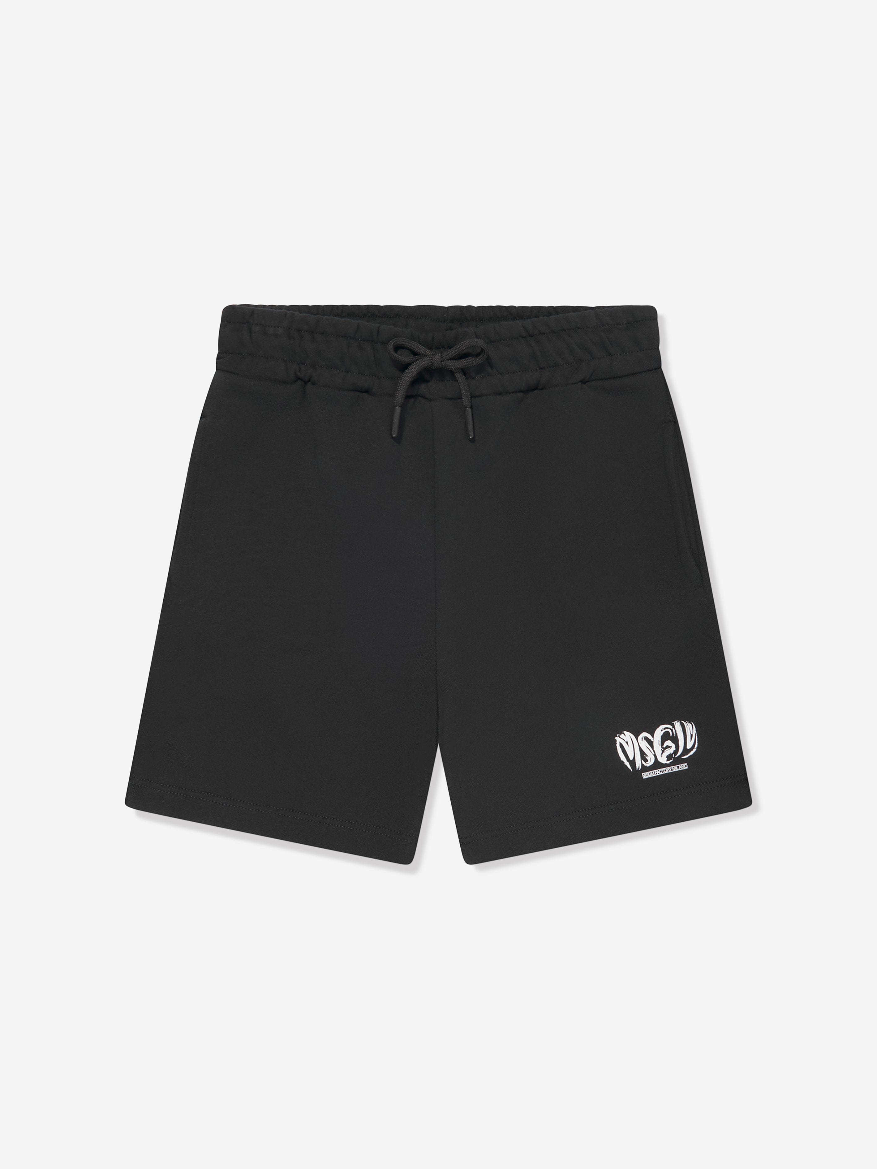MSGM Boys Fleece Bermuda Shorts in Black Shop For Cheap Pice