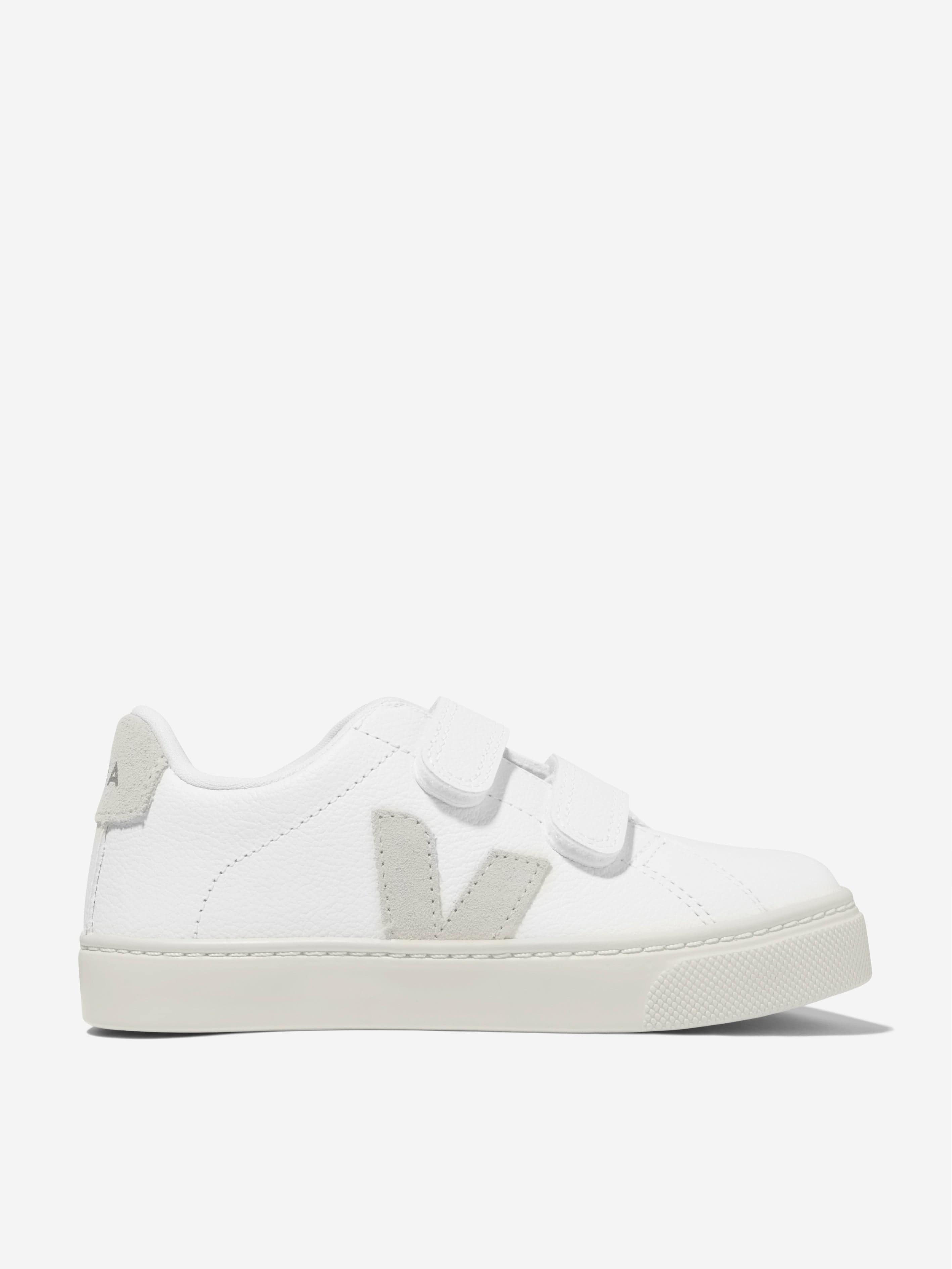 Veja Kids ChromeFree Leather Esplar Trainers in White Buy Cheap Wiki