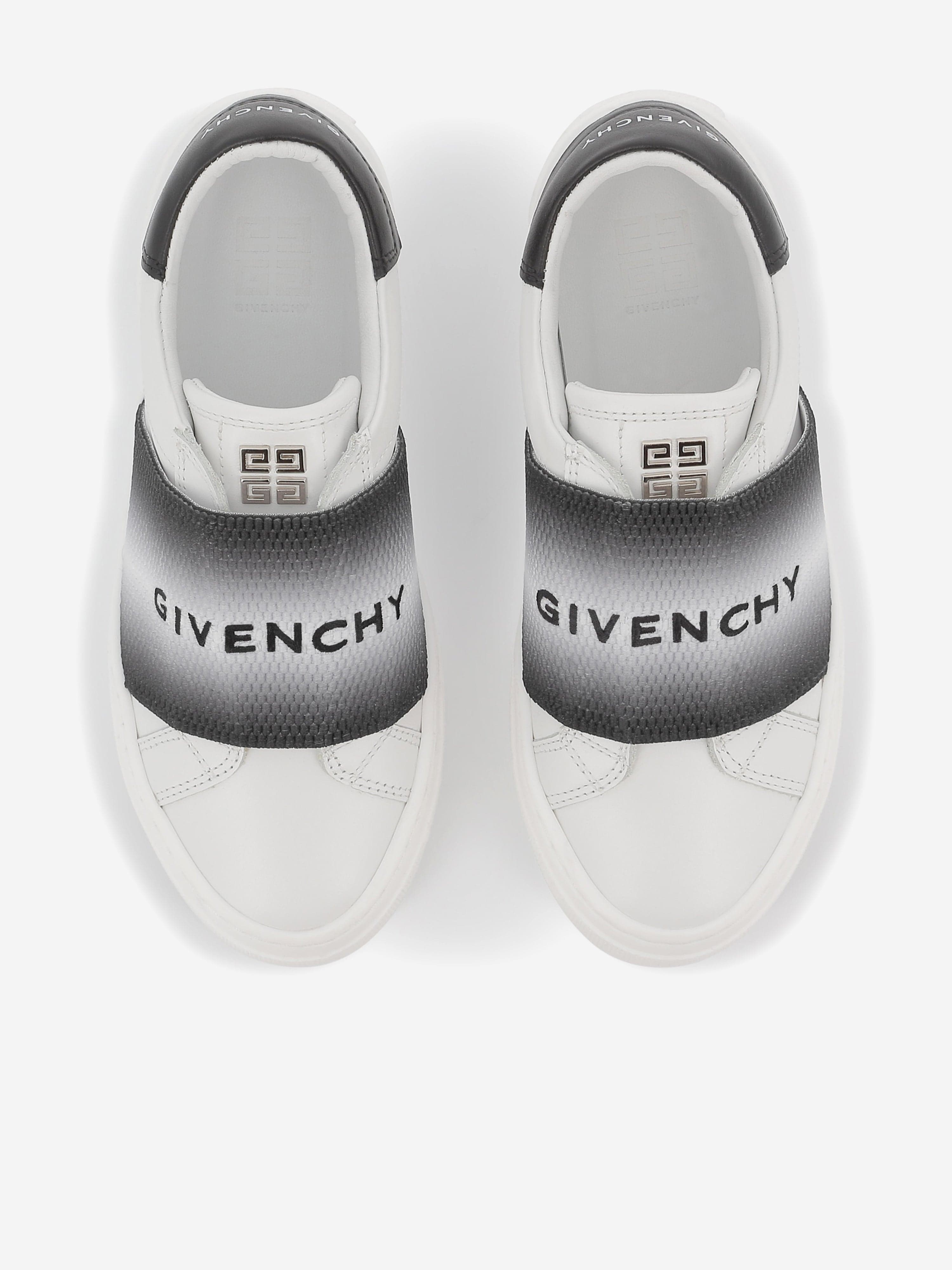 Kids Leather Embroidered Logo Trainers in Black Best Pices For Sale