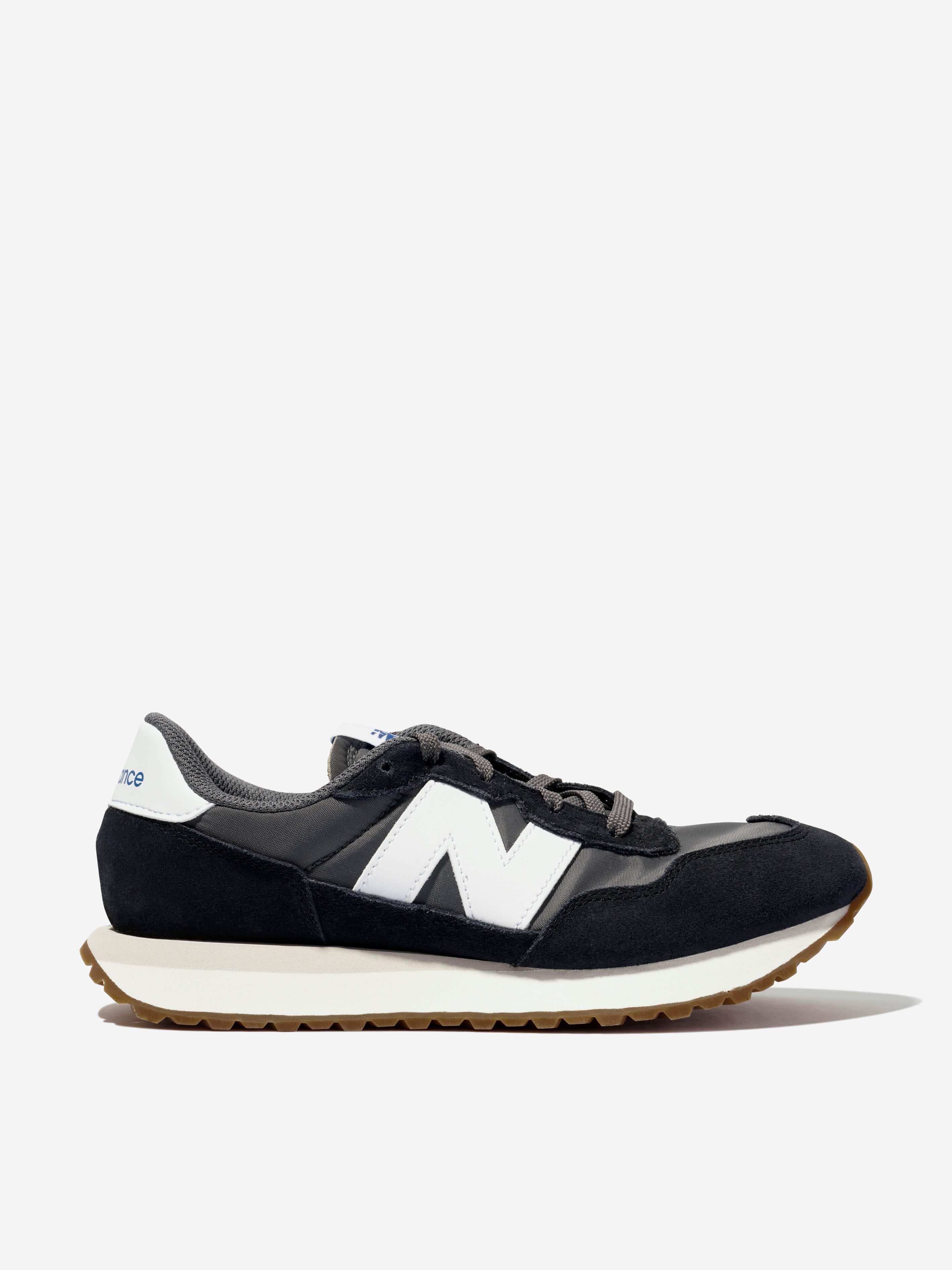 New Balance Kids 237 Lace Up Logo Trainers in Black Clearance Recommend