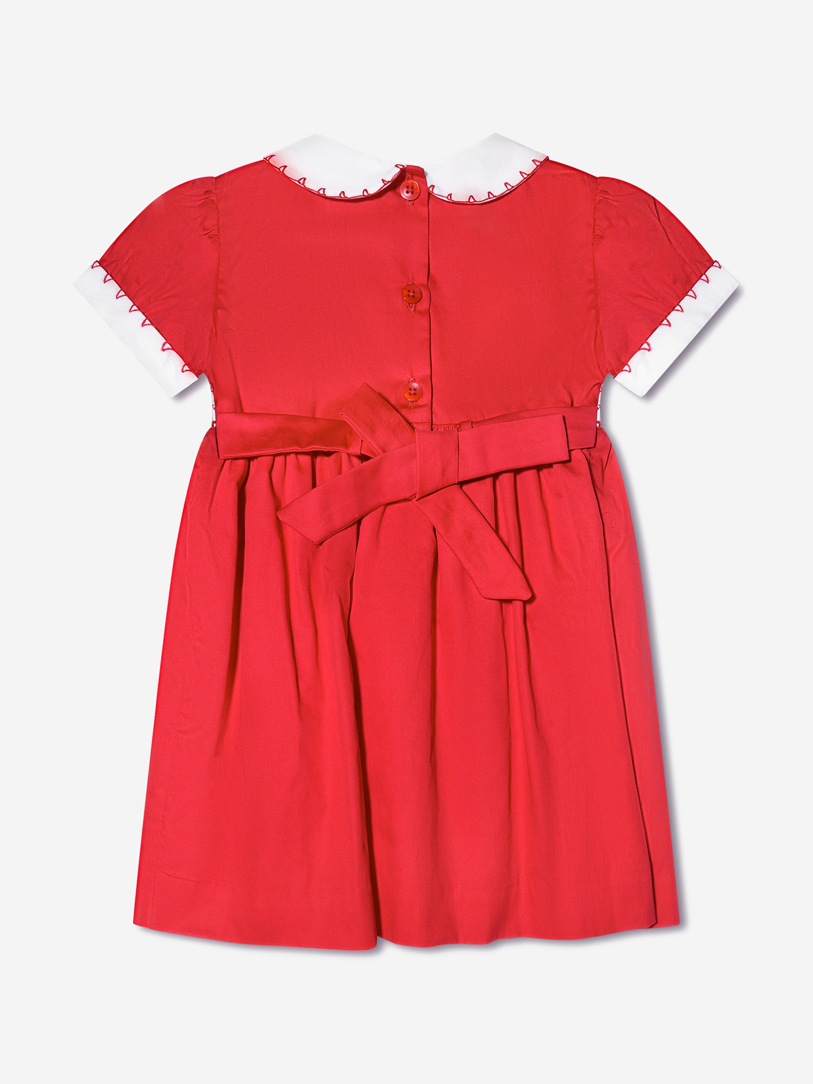 Rachel Riley Baby Girls Classic Smocked Dress And Bloomers in Red Free Shipping Best Pices