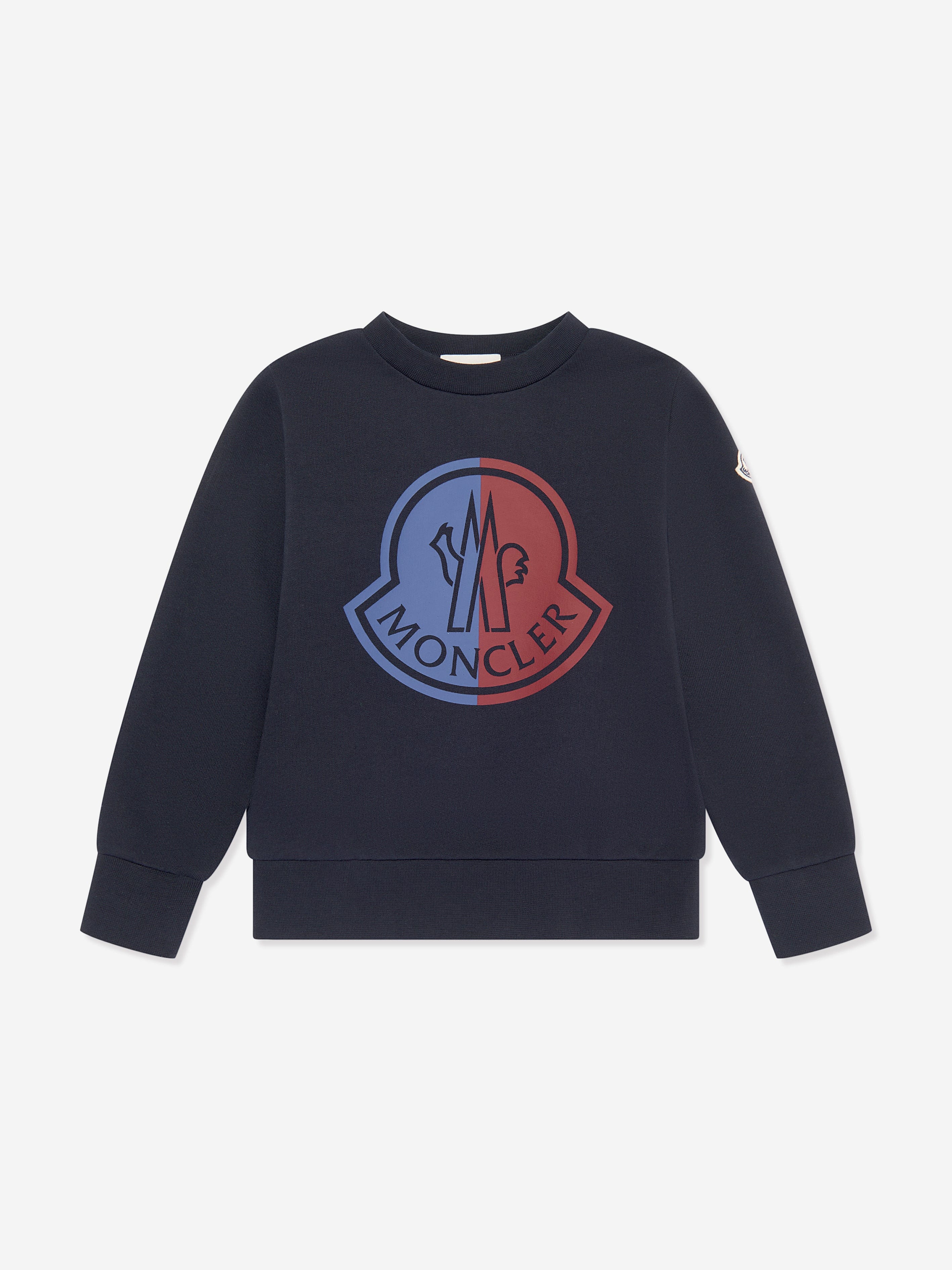 Moncler Enfant Boys Branded Sweatshirt in Navy Discount Choice