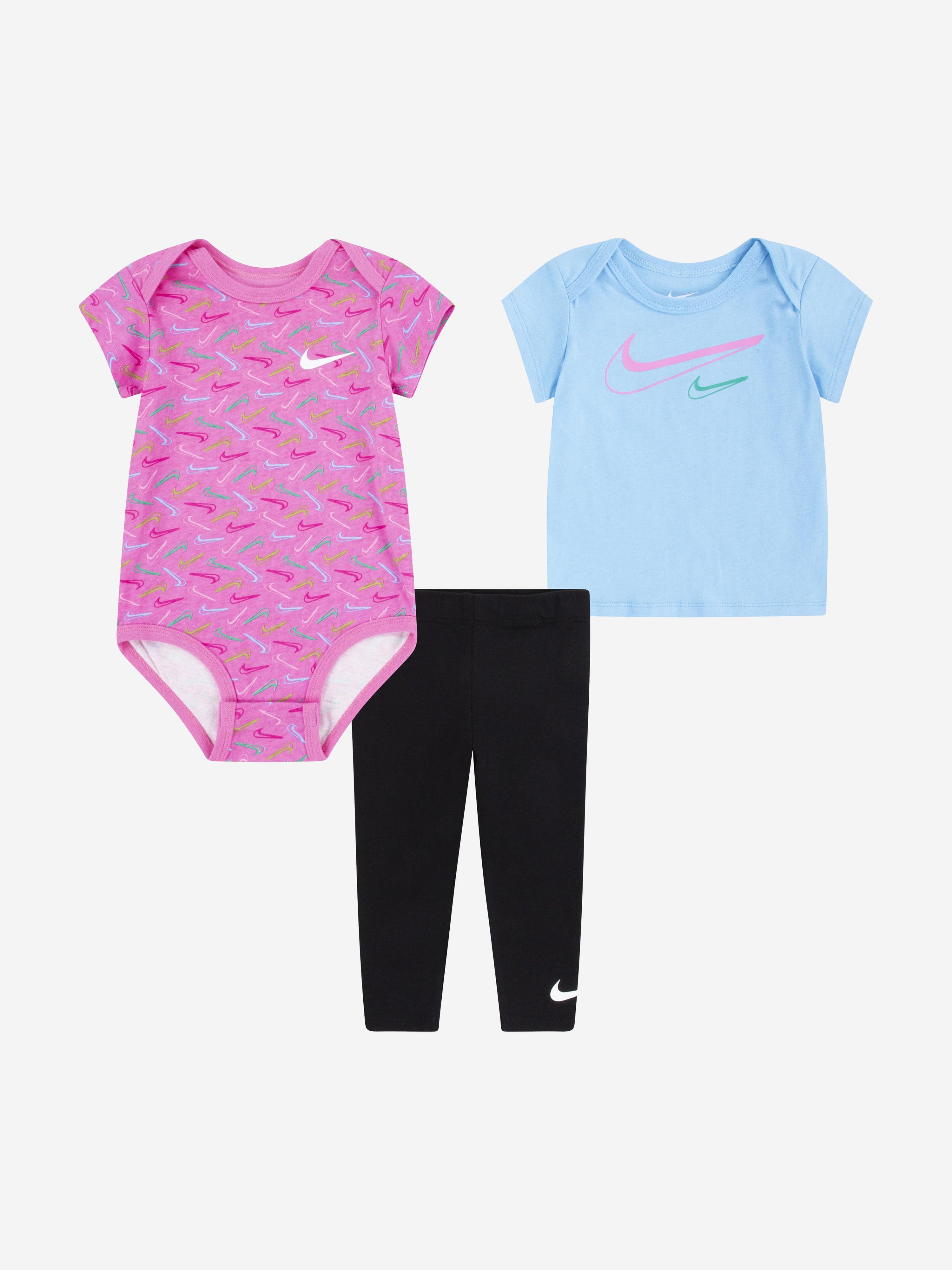 Nike Baby Girls Swoosh Logo 3 Piece Set in Black Extremely Cheap Online
