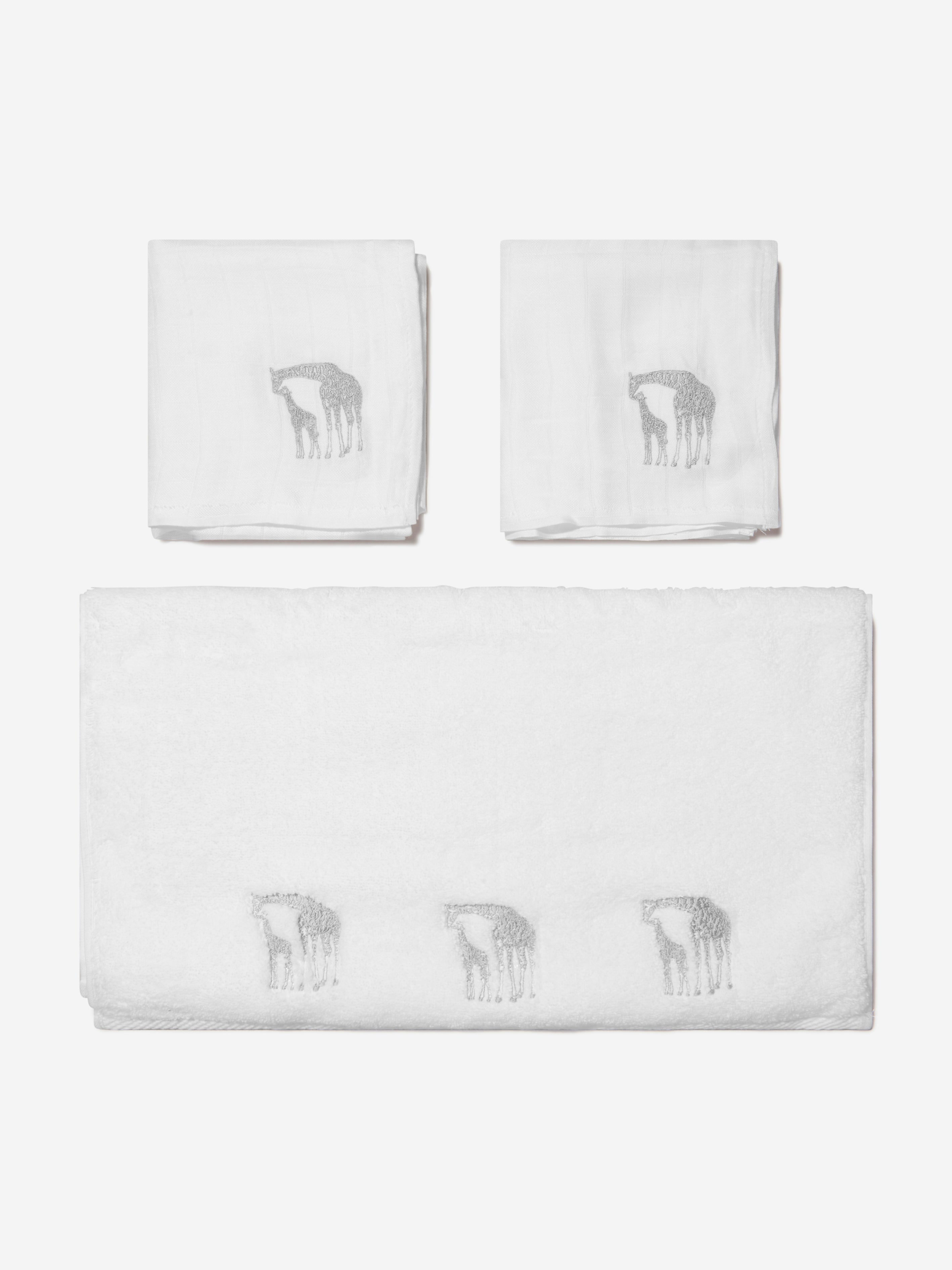 Cotton and Company Unisex Organic Cotton Muslin And Cotton Giraffe Towel Set Buy Sale Online
