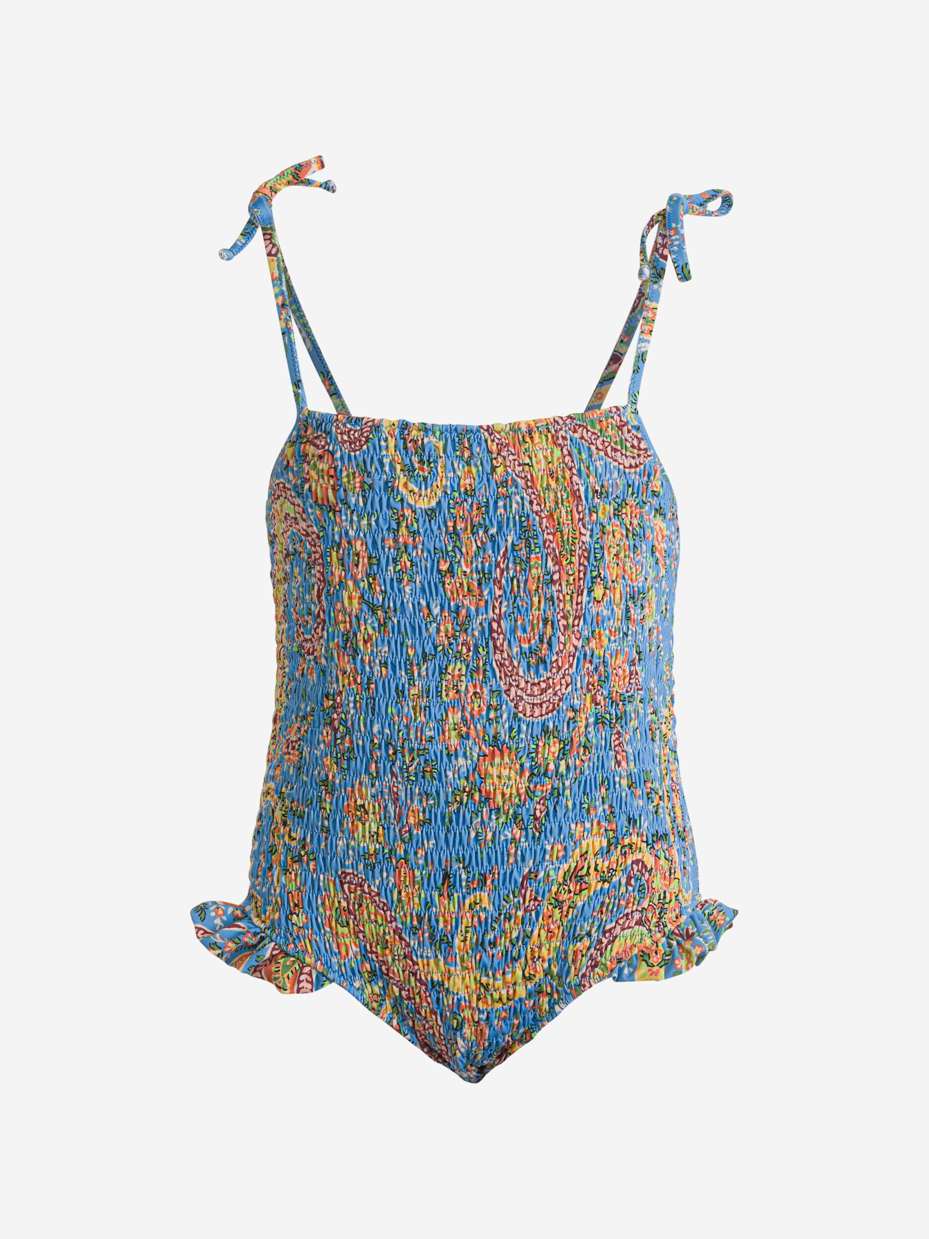 Etro Girls Floral Paisley Swimsuit in Blue Get Authentic Cheap Online