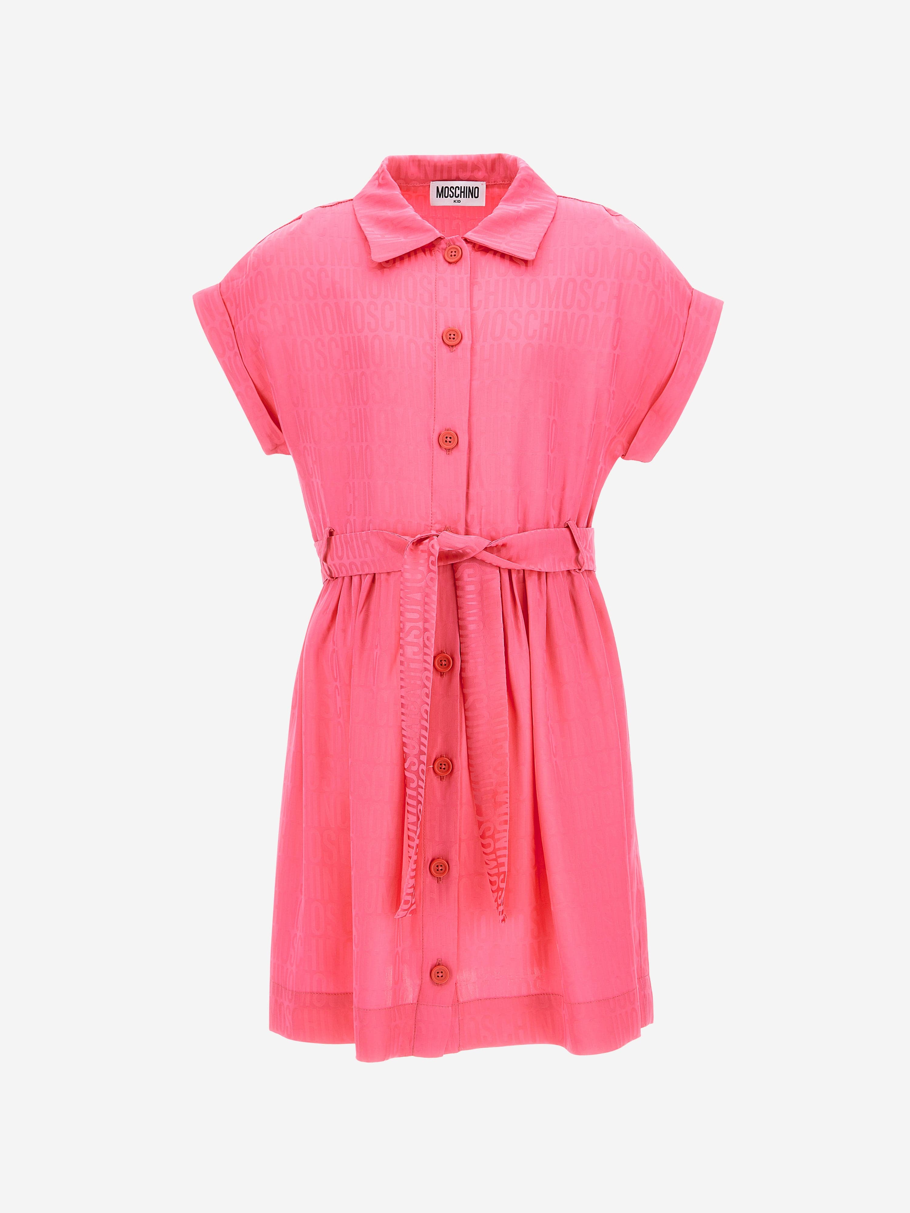 Moschino Girls Logo Shirt Dress in Pink Clearance Wiki