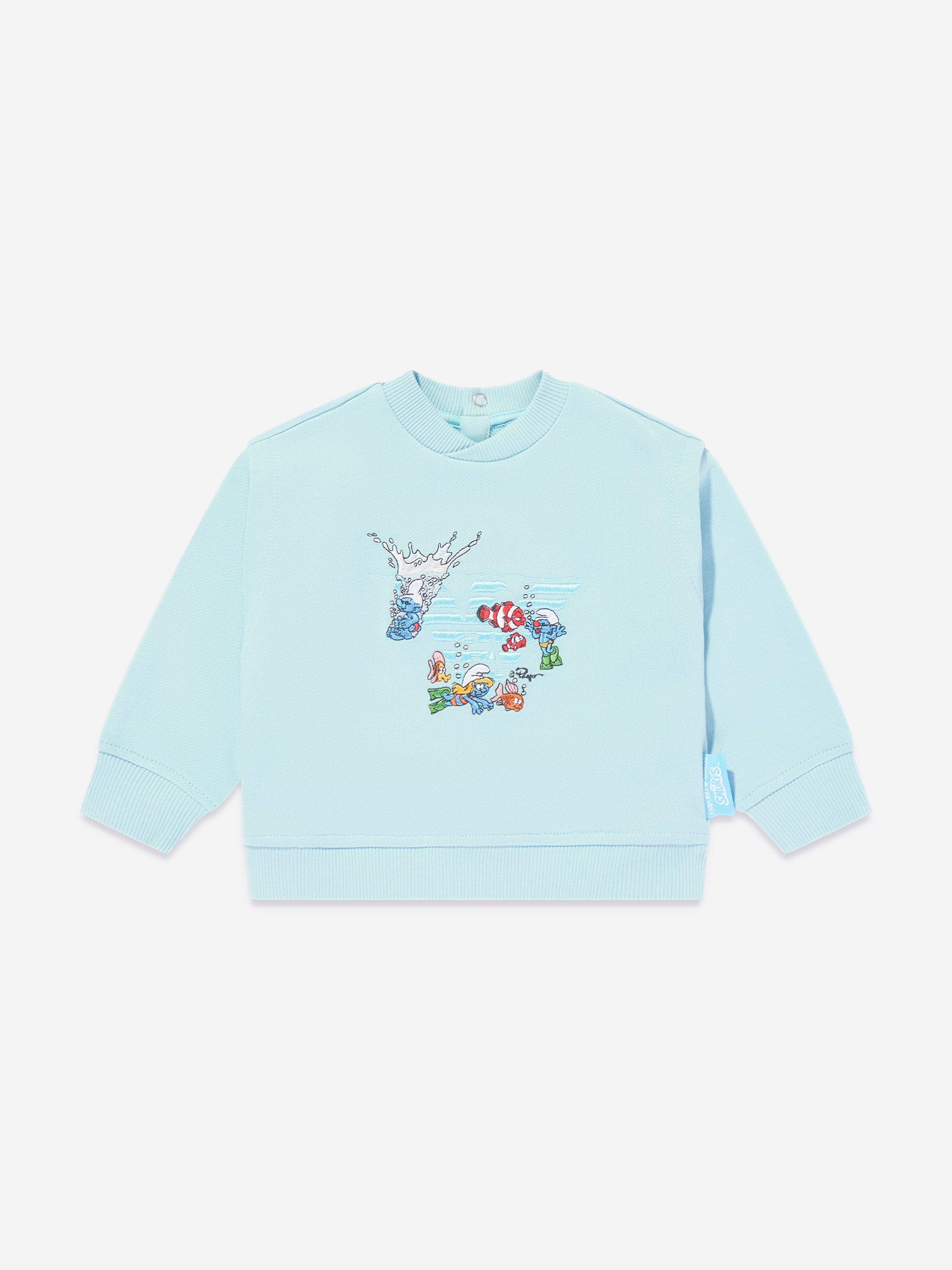 Emporio Armani Baby Boys Smurf Sweatshirt in Blue Get To Buy Sale Online