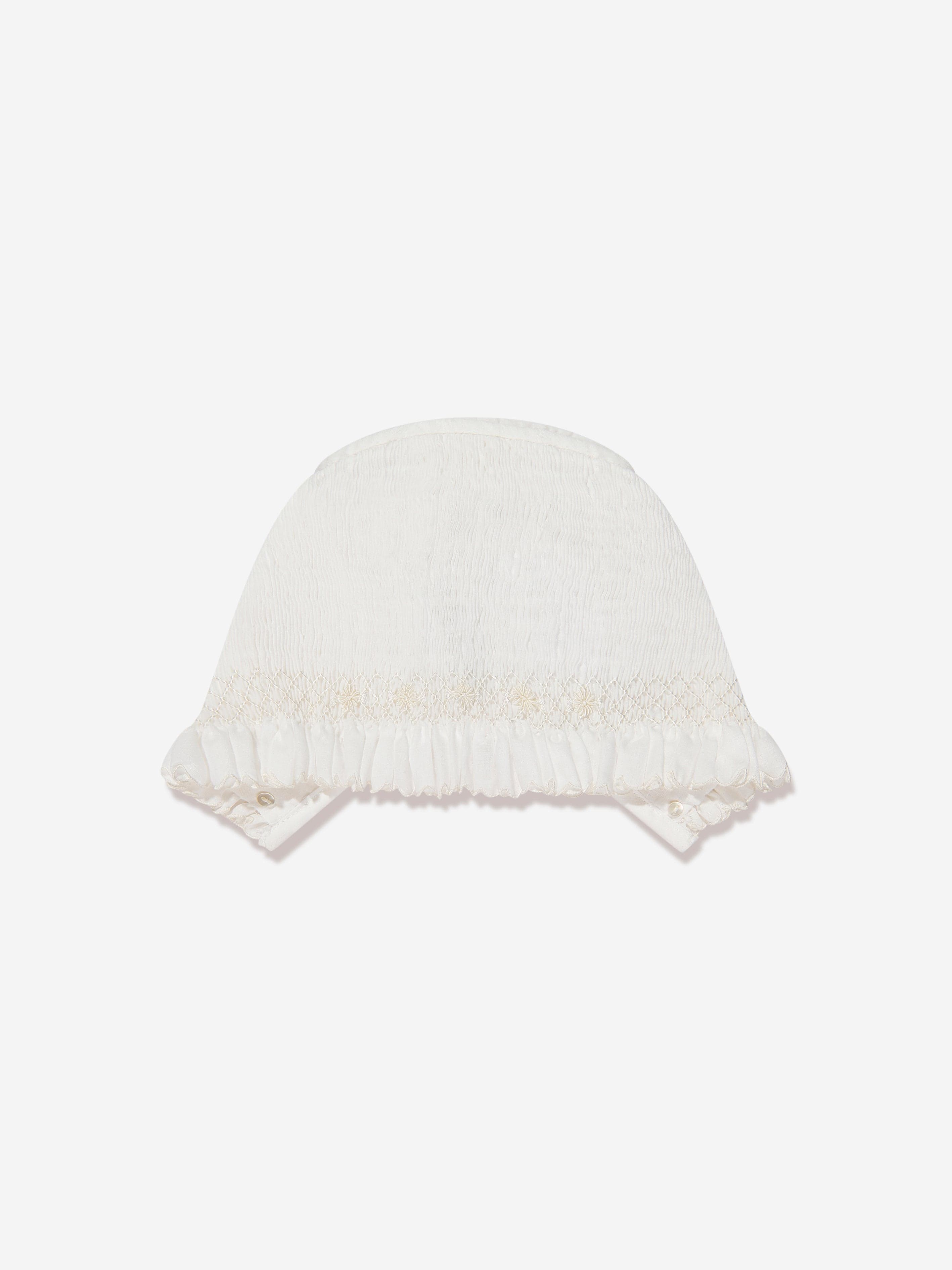 Sarah Louise Baby Girls Bonnet in Ivory 2025 New For Sale