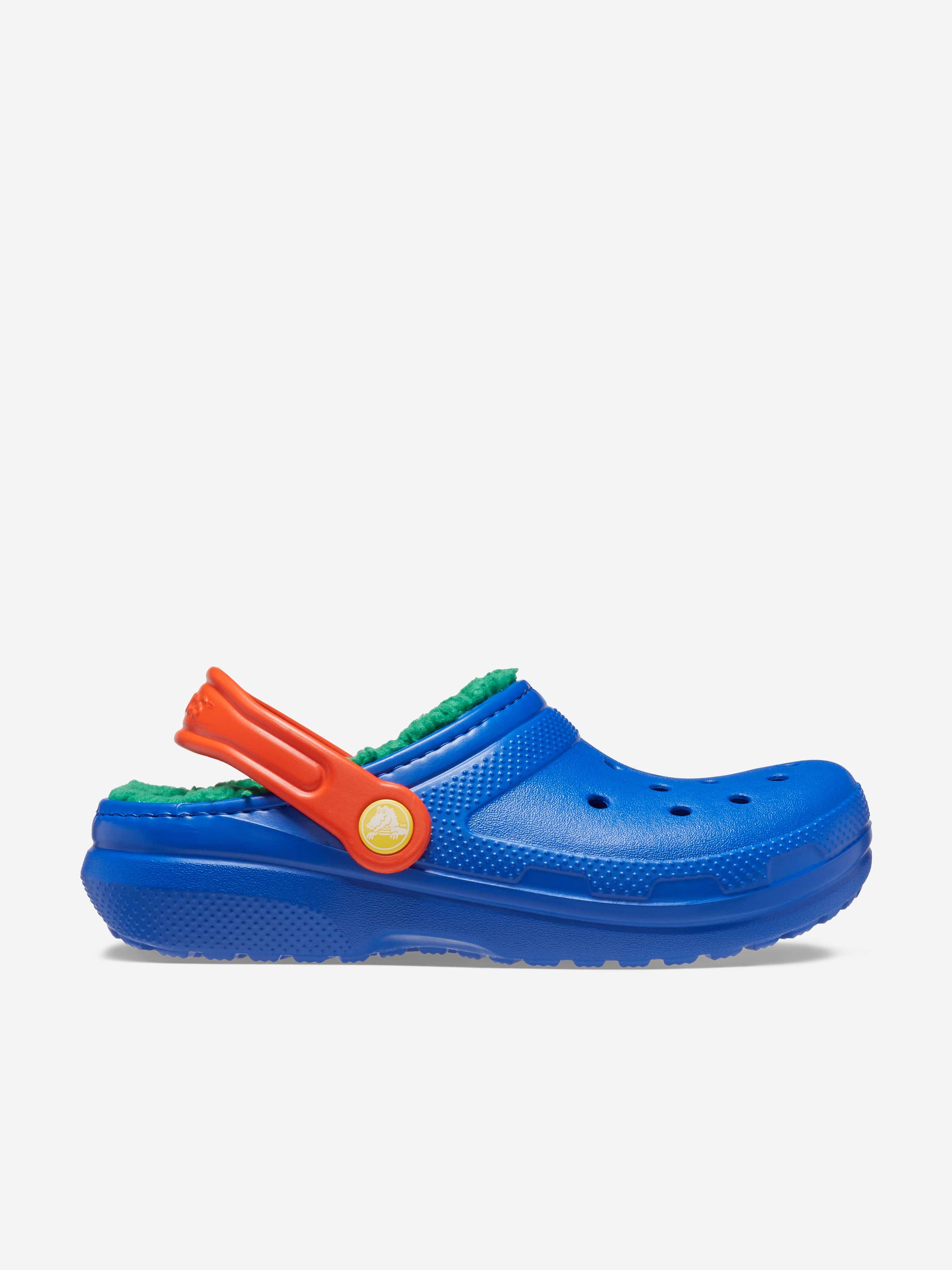 Crocs Boys Classic Lined Clog in Blue Clearance Factory Outlet