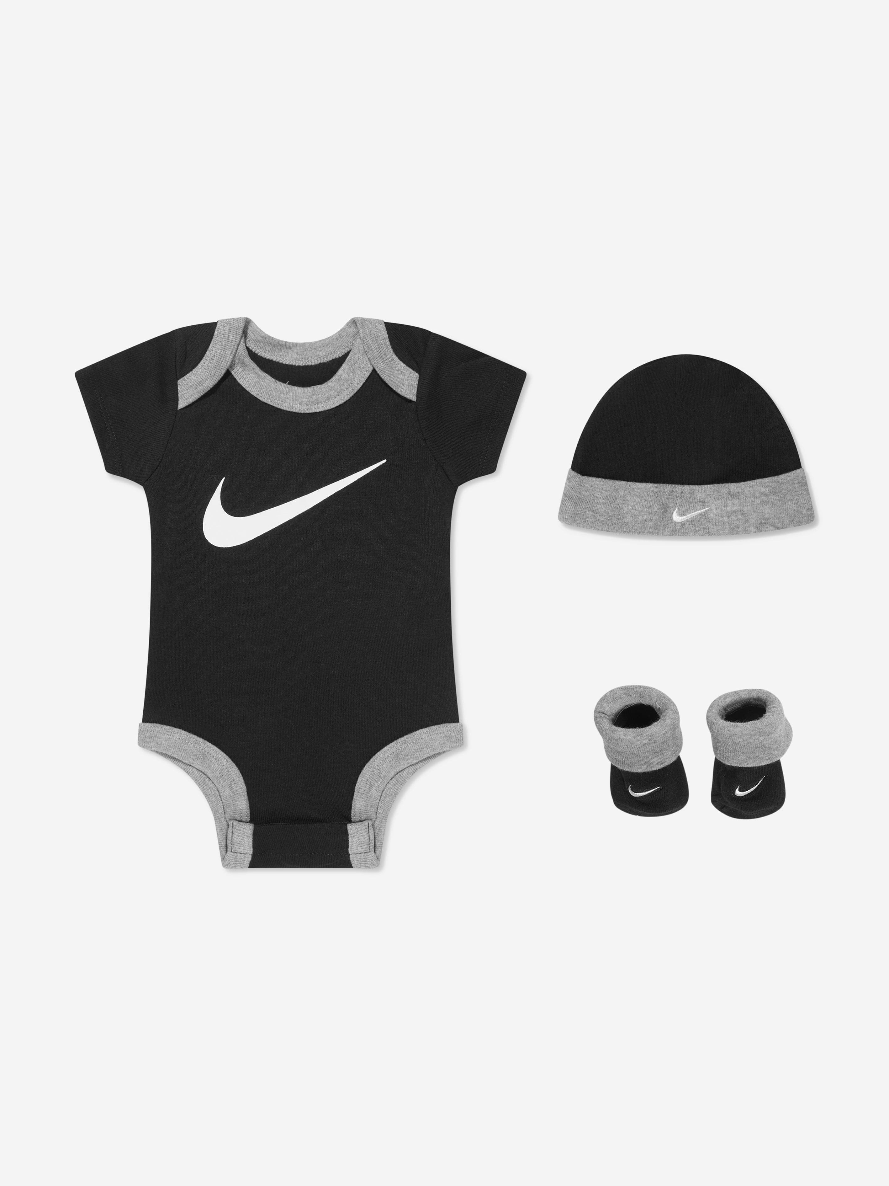 Nike Baby Boys Swoosh Bodysuit Set in Black Lowest Pice