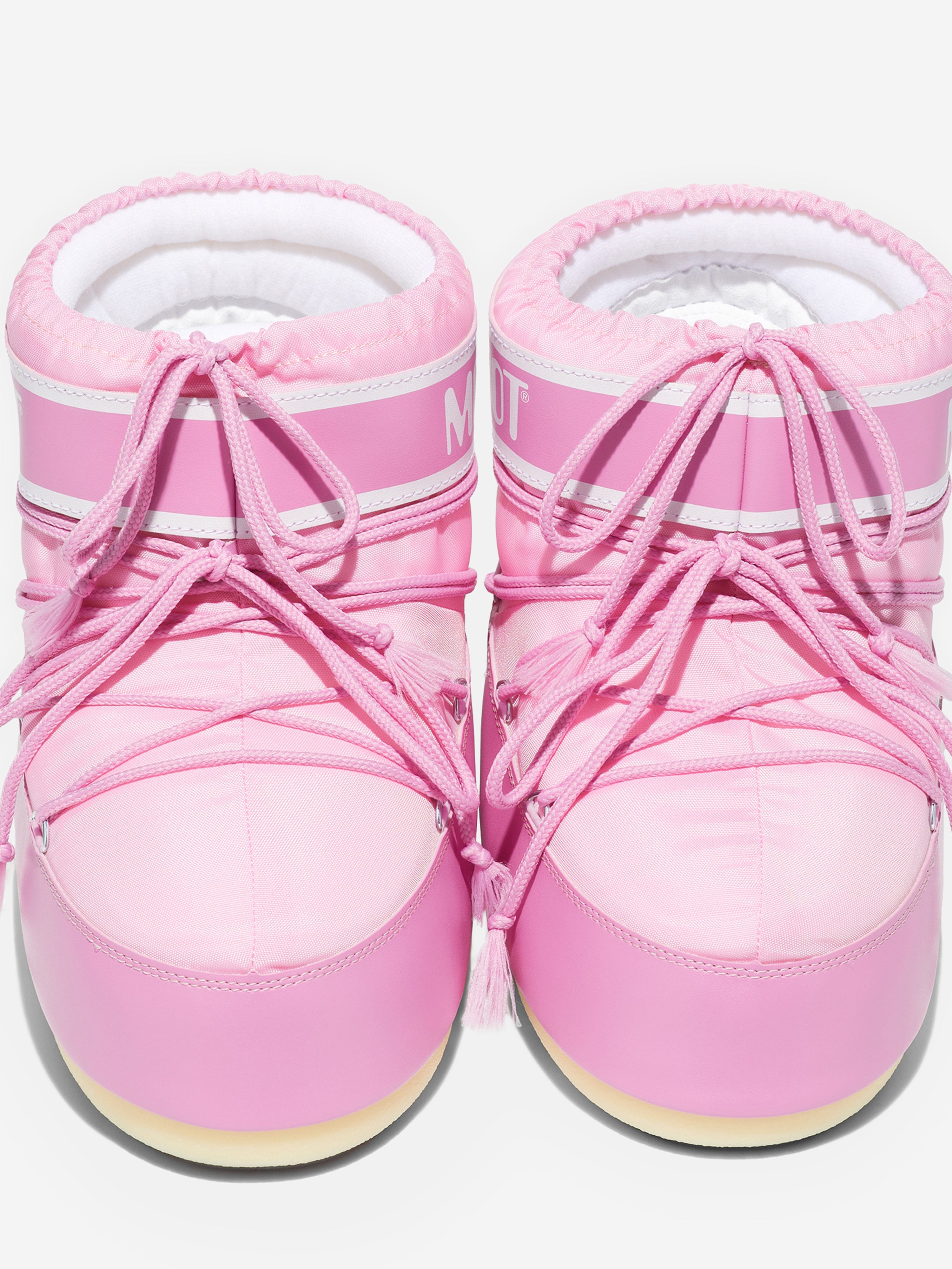 Moon Boot Girls Icon Low Boots in Pink High Quality