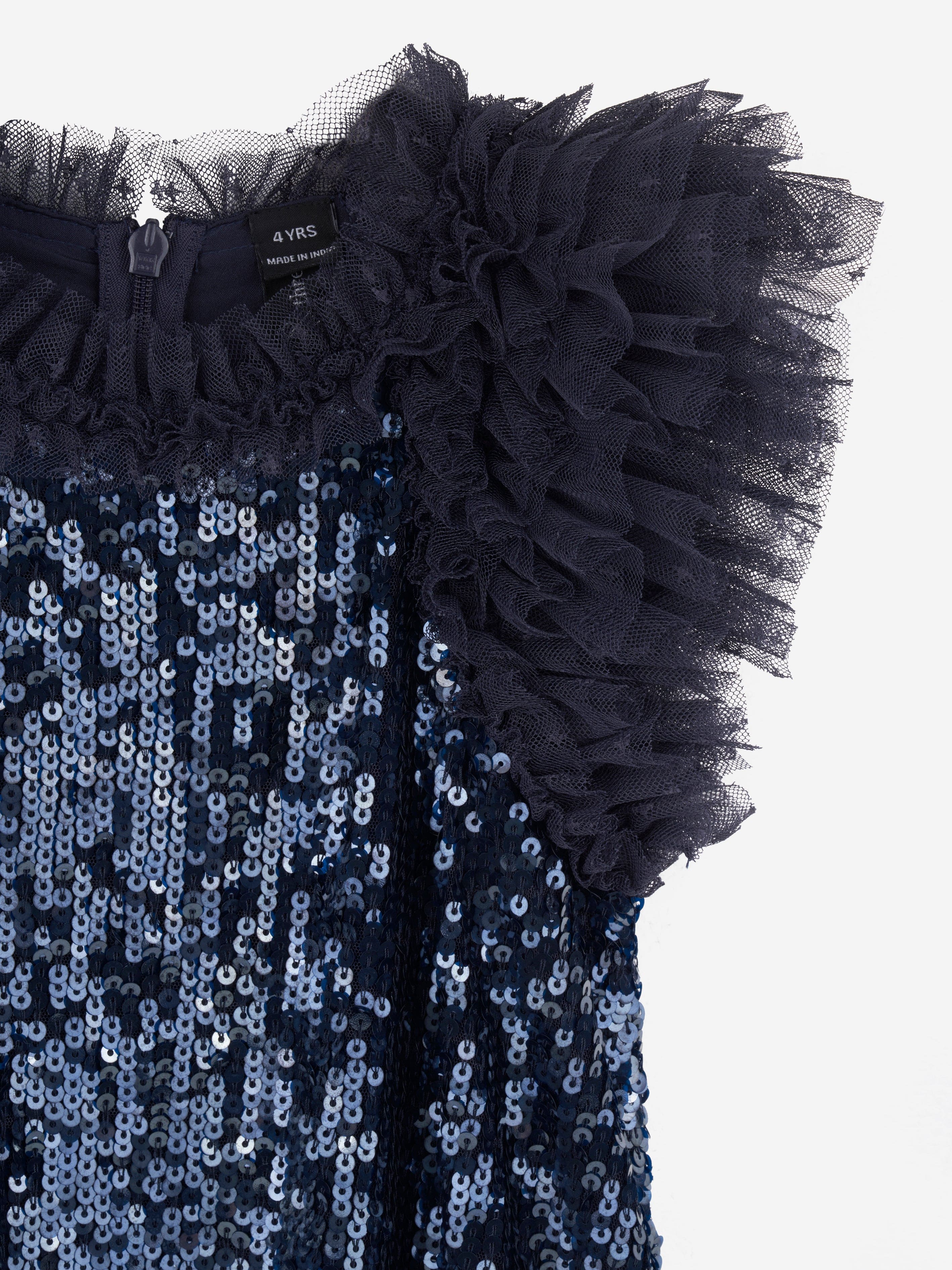 Needle & Thread Girls Stephanie Dress in Navy How Much