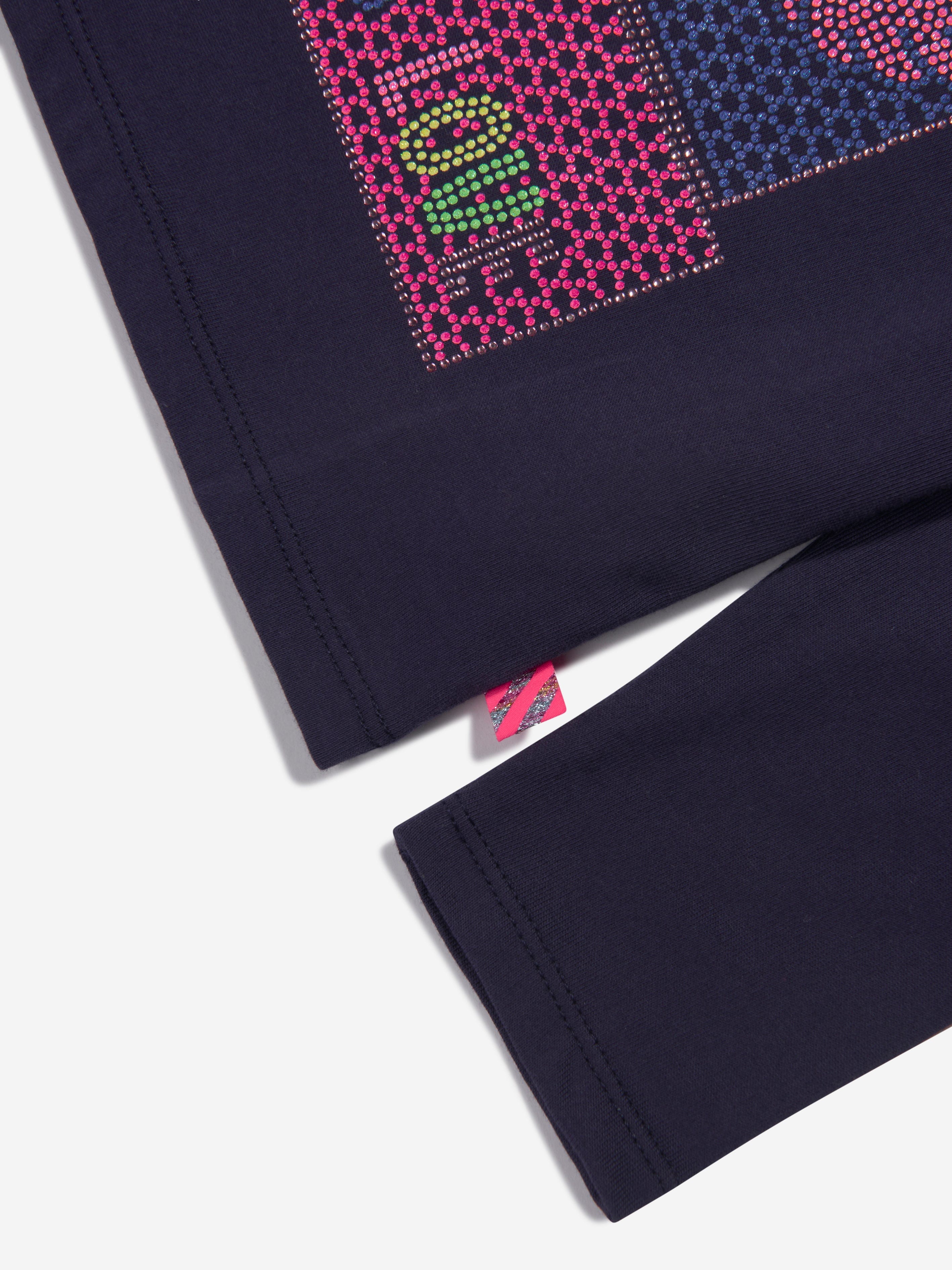 Billieblush Girls Long Sleeve T-Shirt in Navy Cheap Sale Geniue Stockist