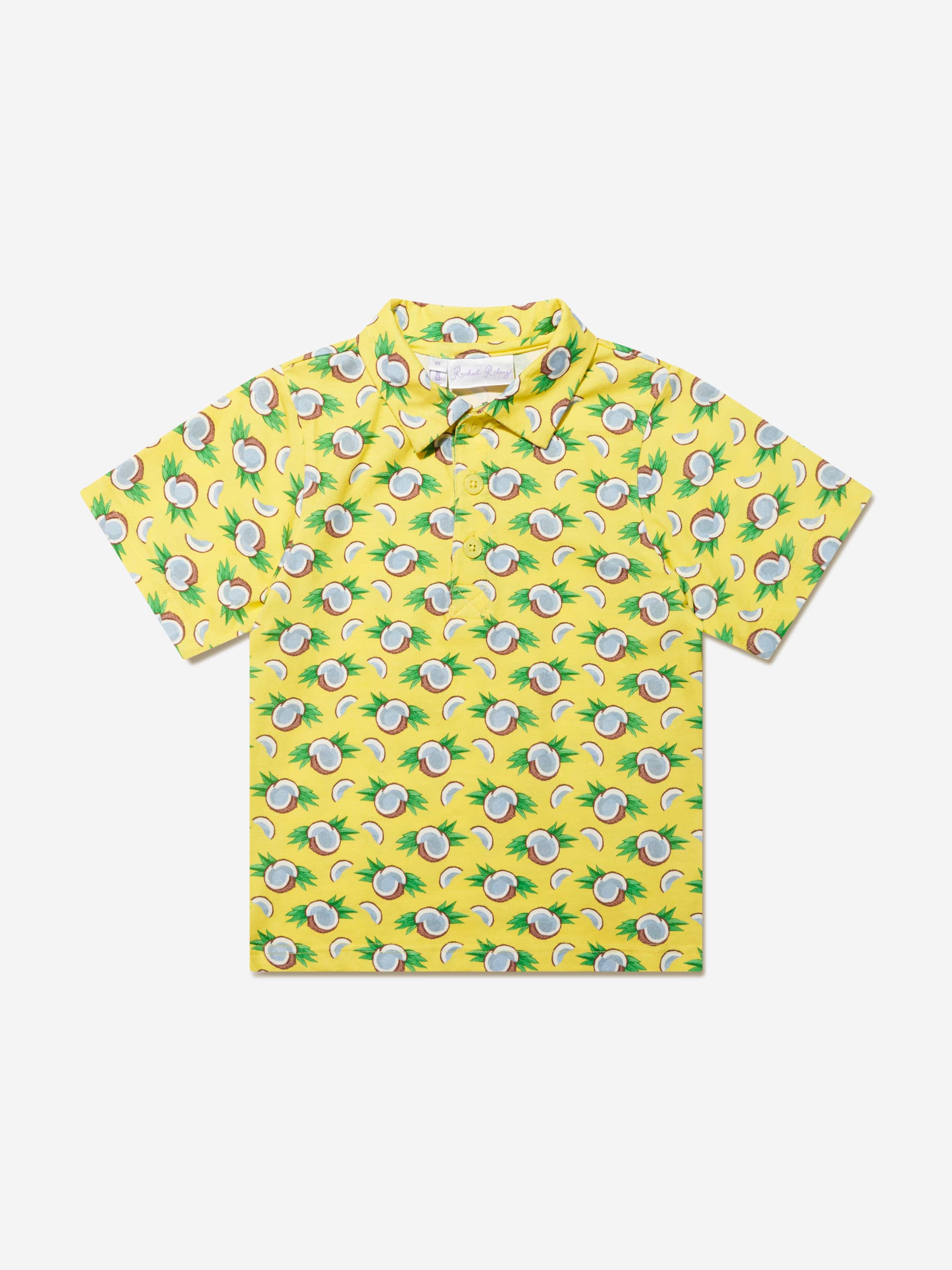 Rachel Riley Boys Coconut Polo Shirt in Yellow Buy Cheap Wholesale Pice