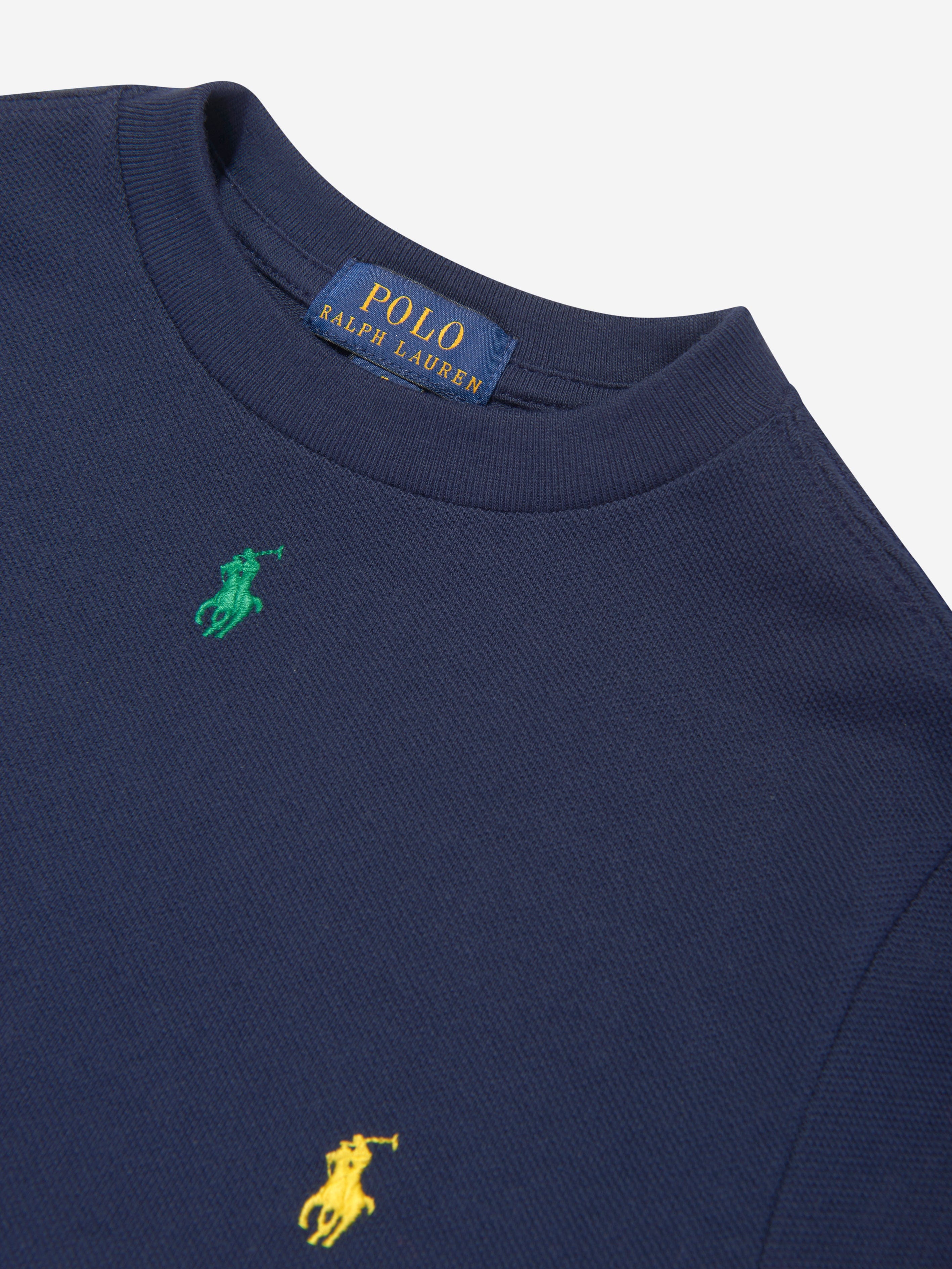 Ralph Lauren Boys Multic Logo T-Shirt in Navy Outlet Low Pice