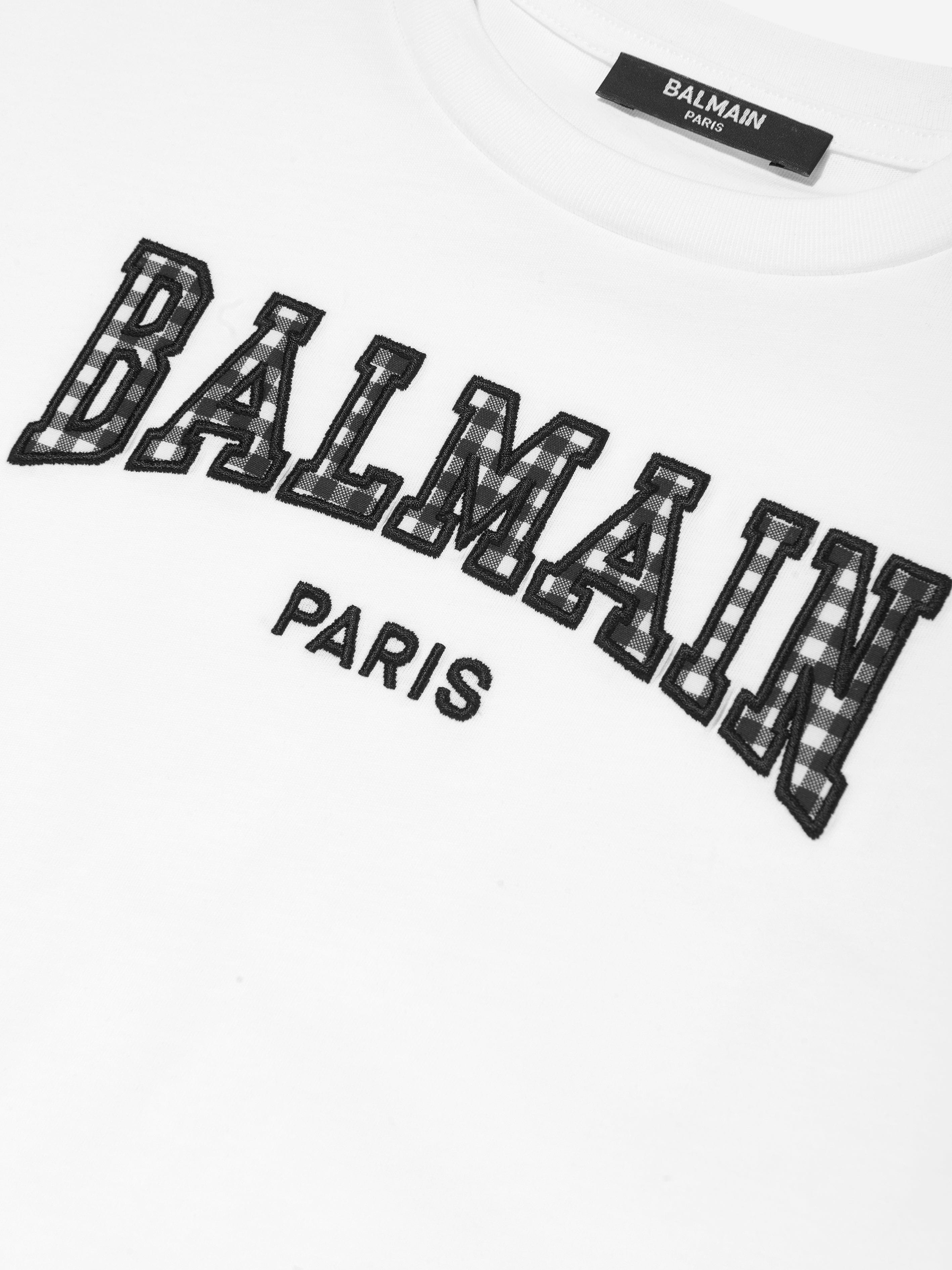 Balmain Girls Logo T-Shirt in White Free Shipping Wholesale Pice