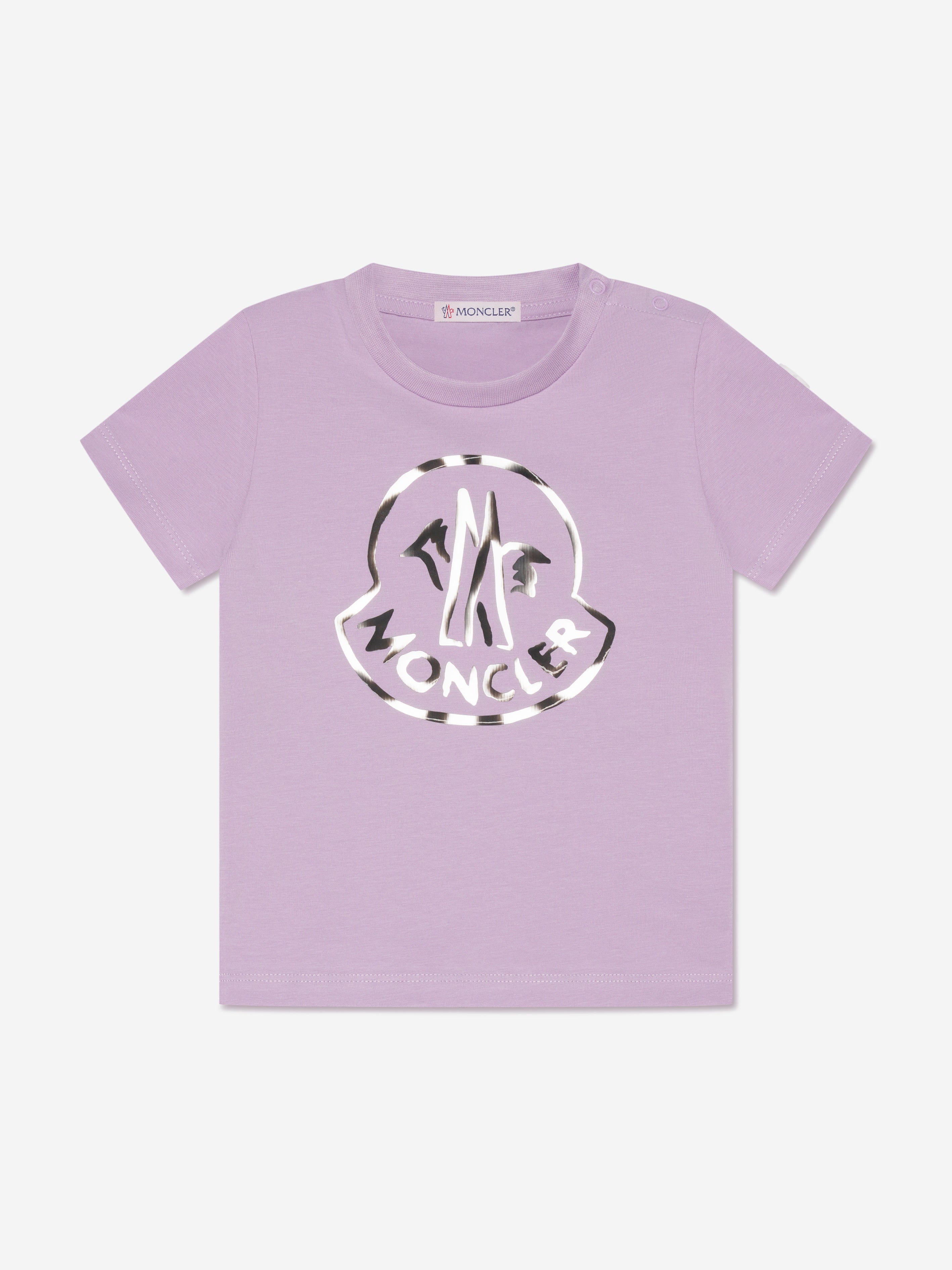 Moncler Enfant Baby Girls Logo T-Shirt in Lilac View Cheap Online