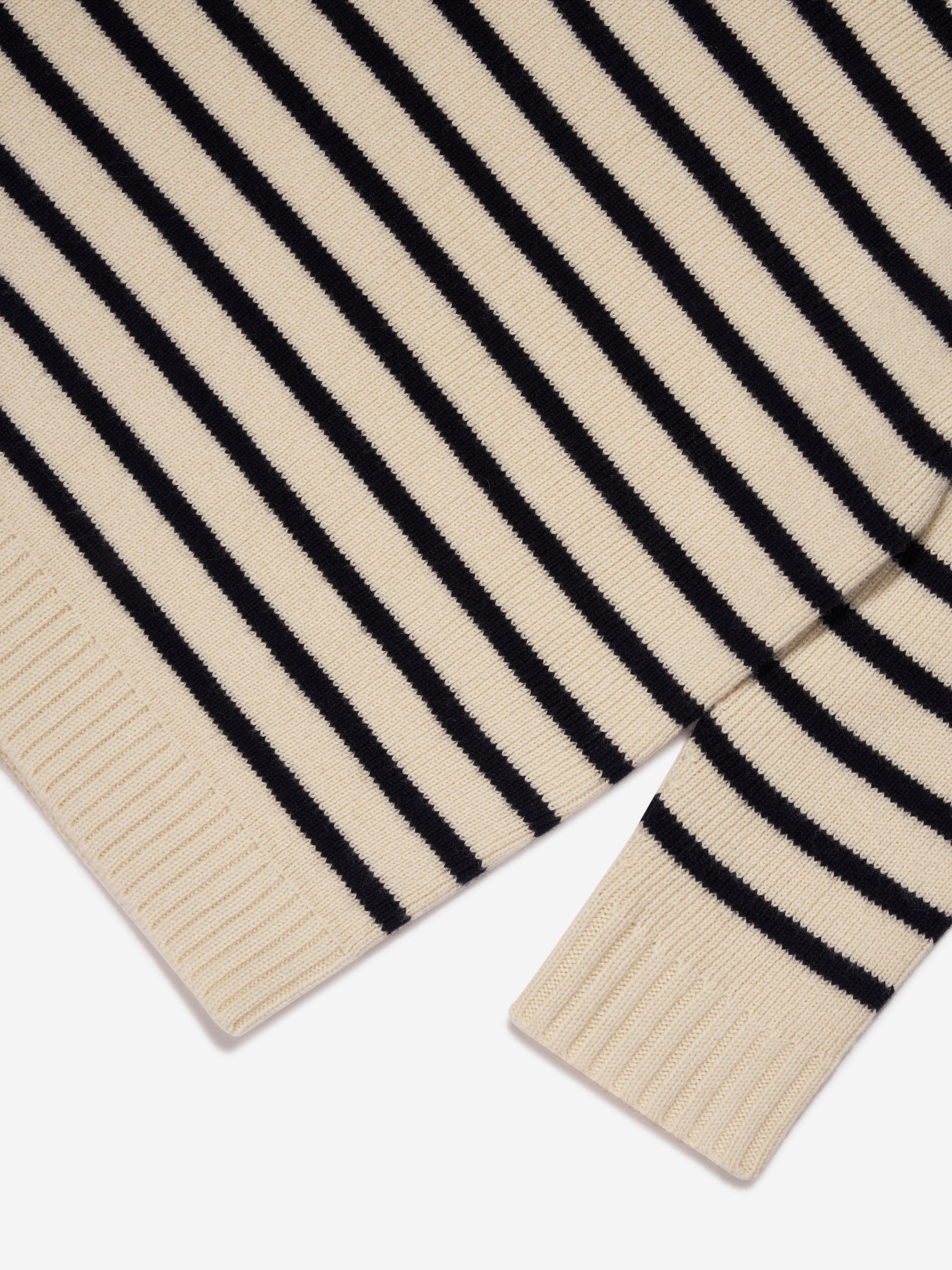 Bonpoint Boys Dantes Knitted Striped Jumper in Ivory Explore