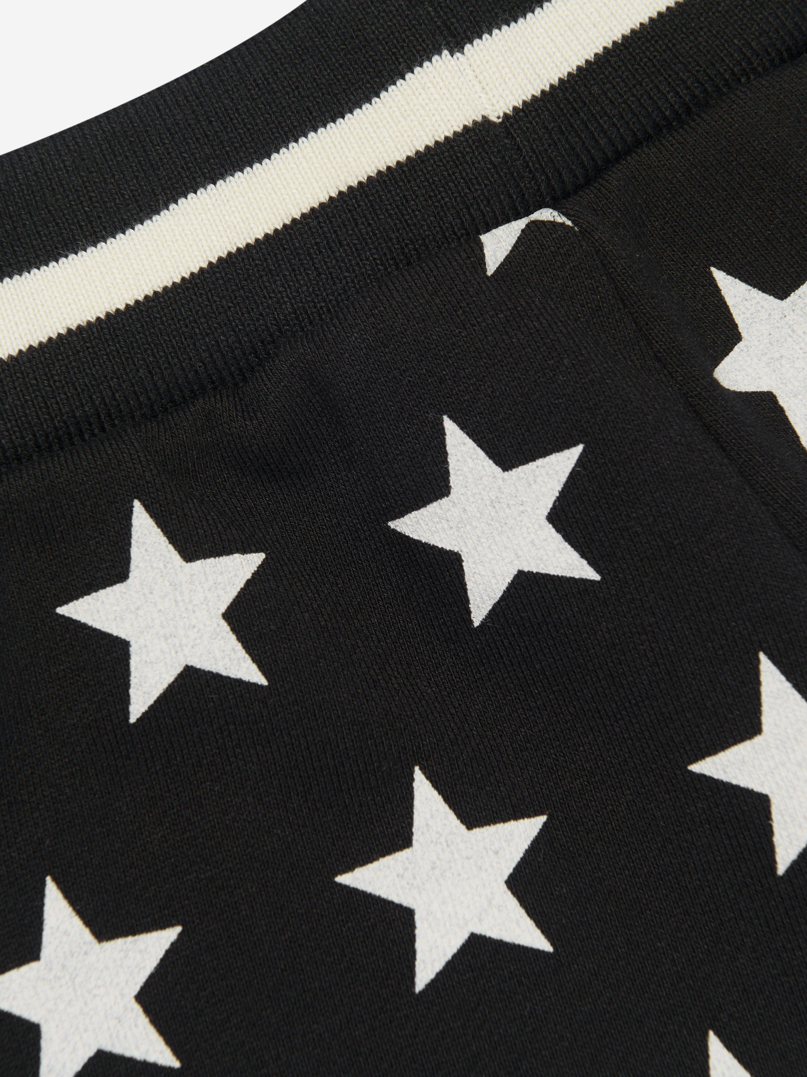 Balmain Boys Star Print Jersey Shorts in Black Cheap Wiki