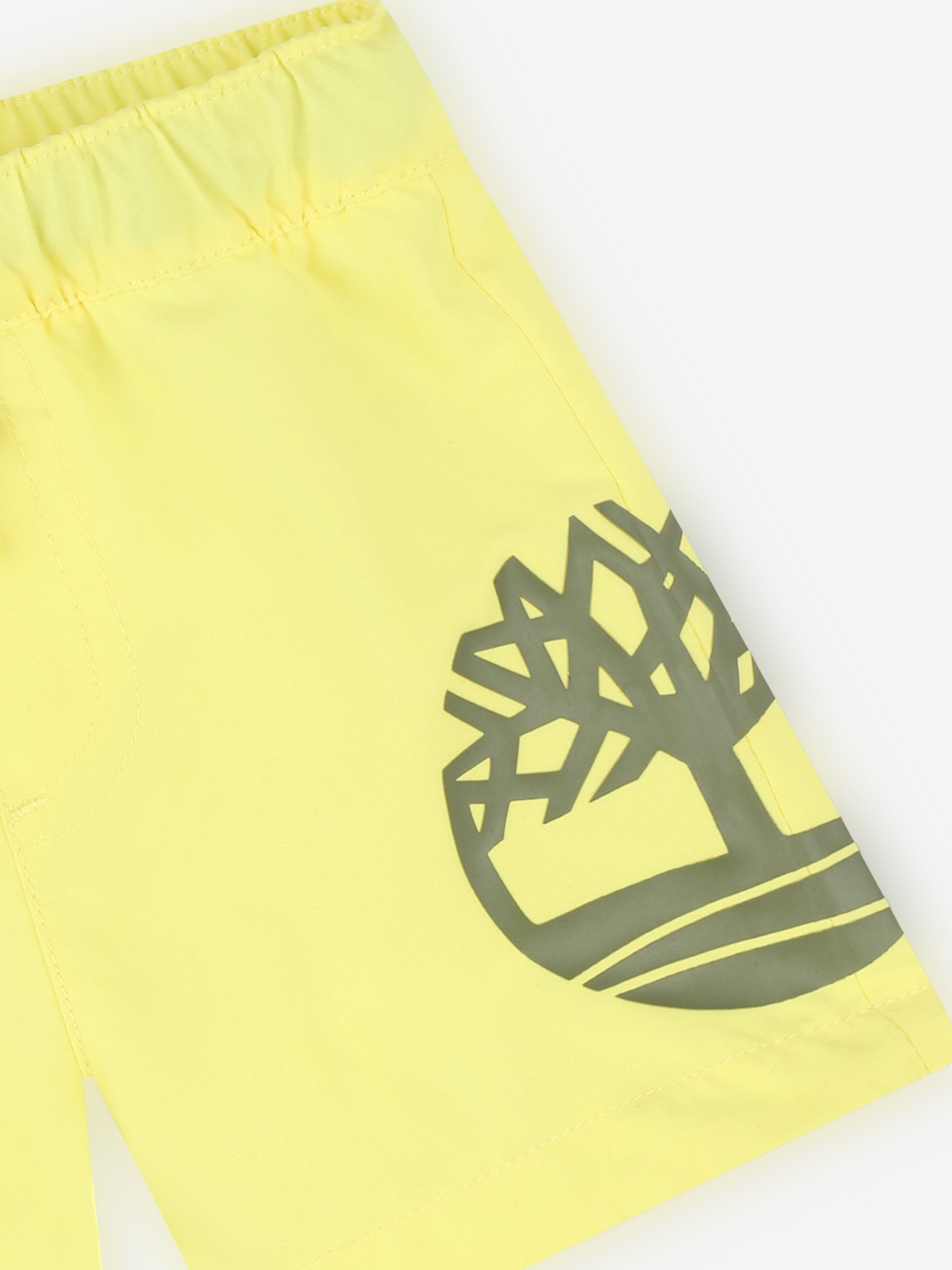 Timberland Baby Boys Logo Print Swim Shorts in Yellow Discount Brand New Unisex