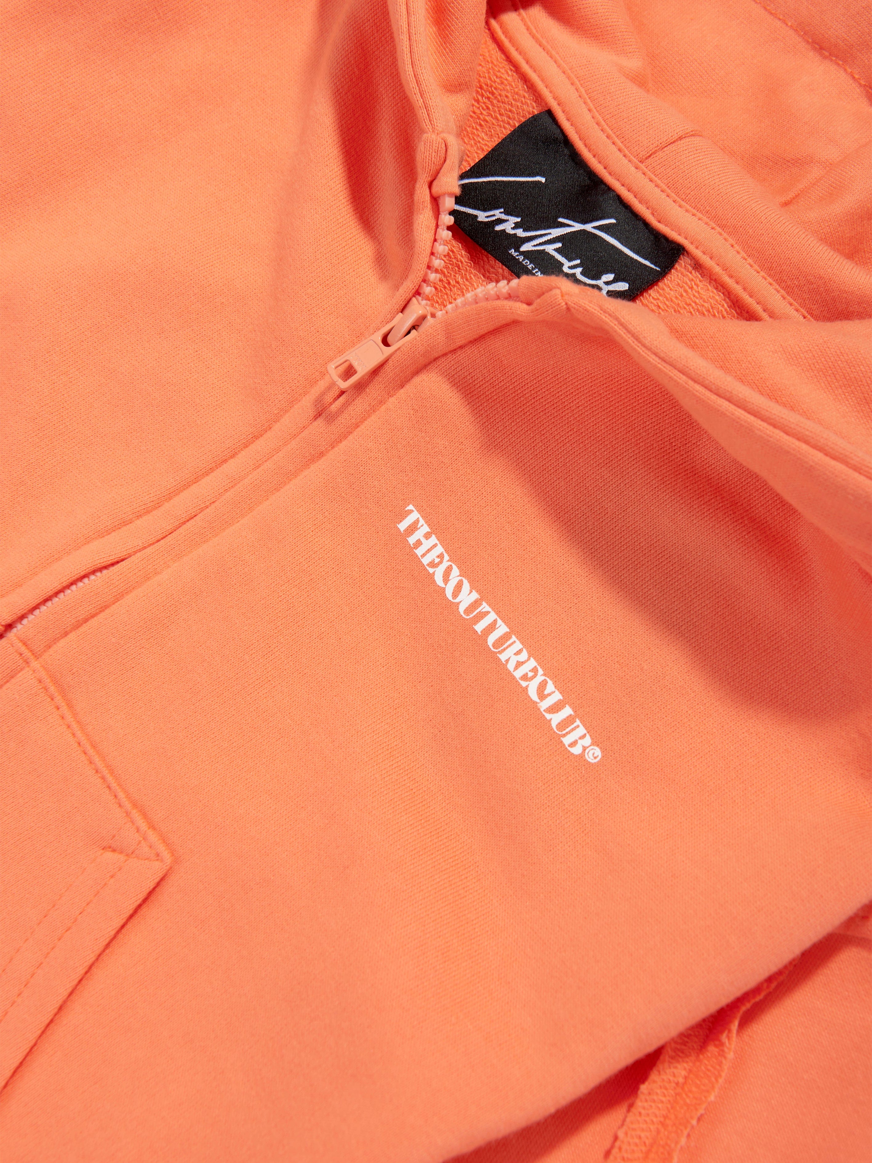 The Couture Club Kids Raw Seam Members Only Zip Up in Orange Cost Cheap Online