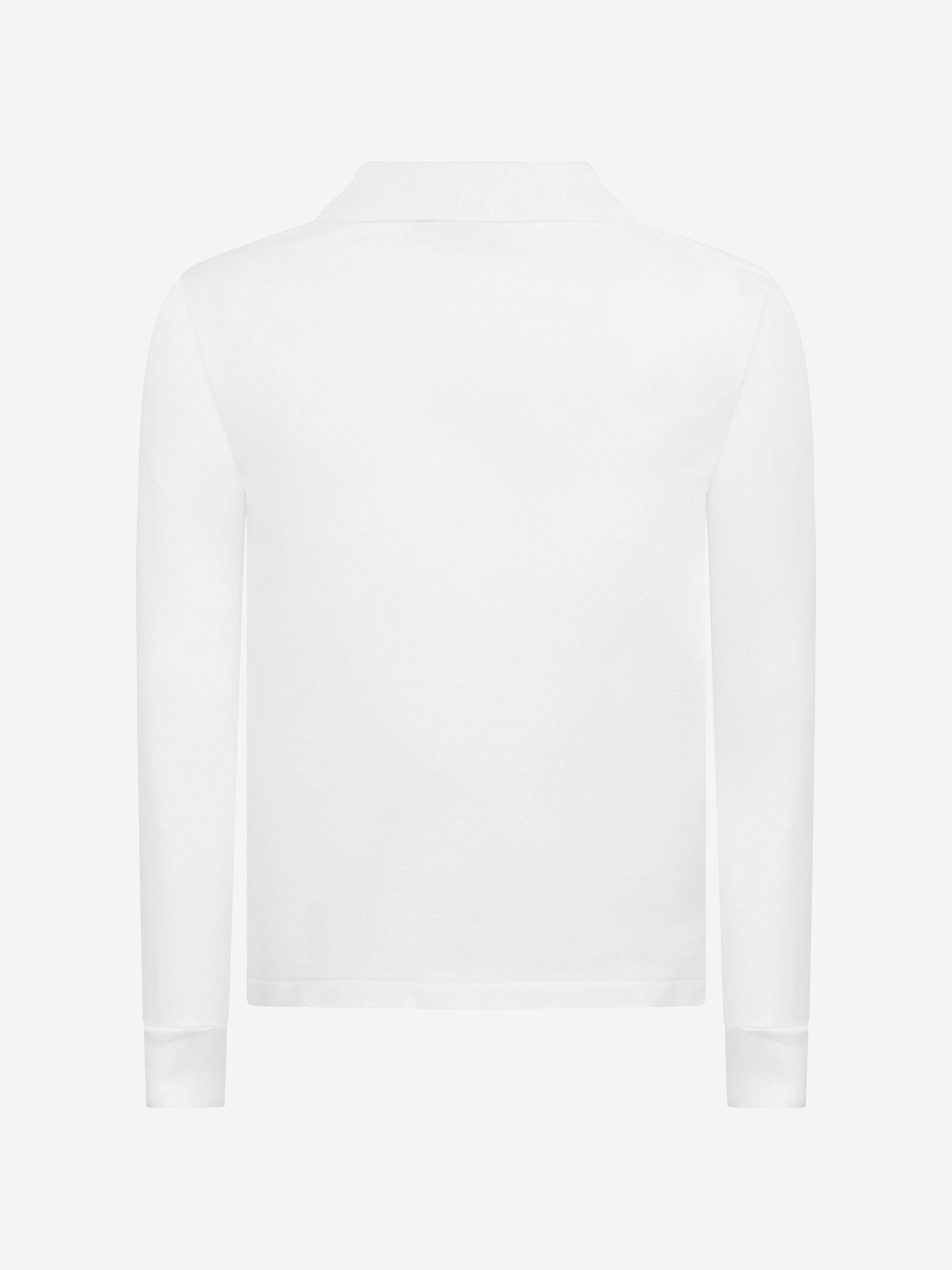 Ralph Lauren Boys Long Sleeve Polo Shirt in White Sale 2025