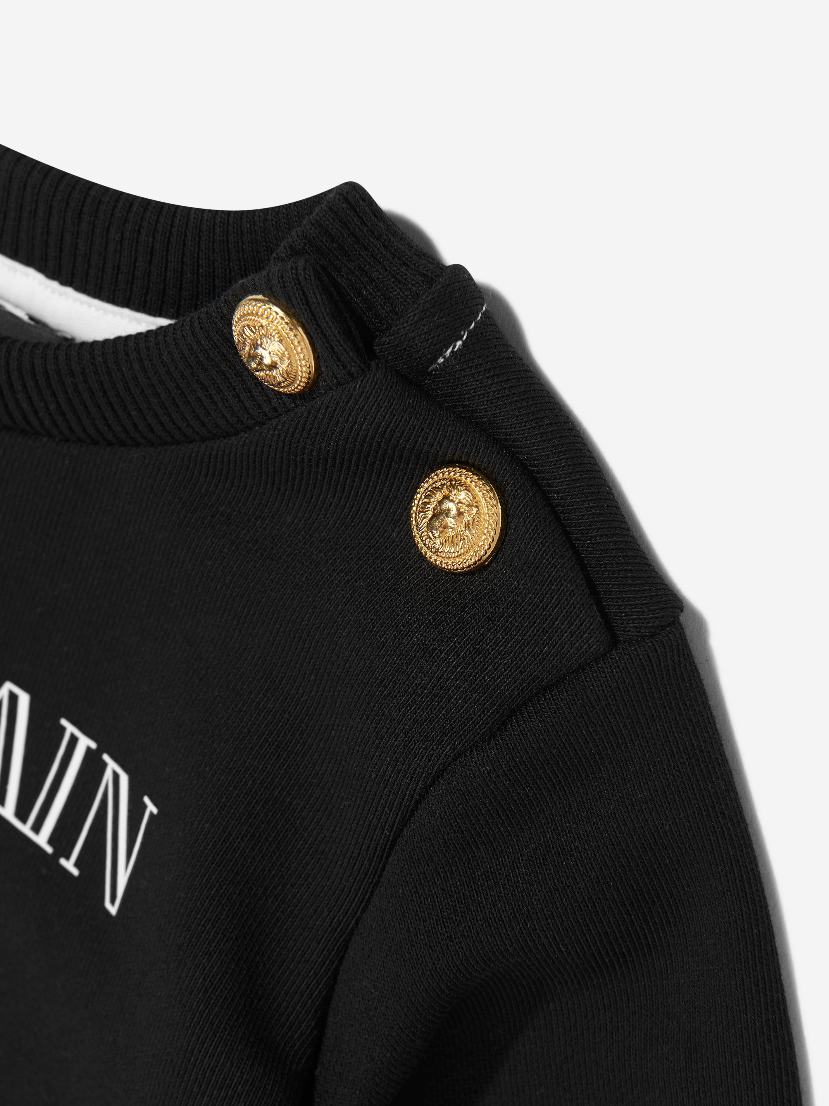 Balmain Baby Colourblock Sweatshirt in White Cheap Sale Genuine