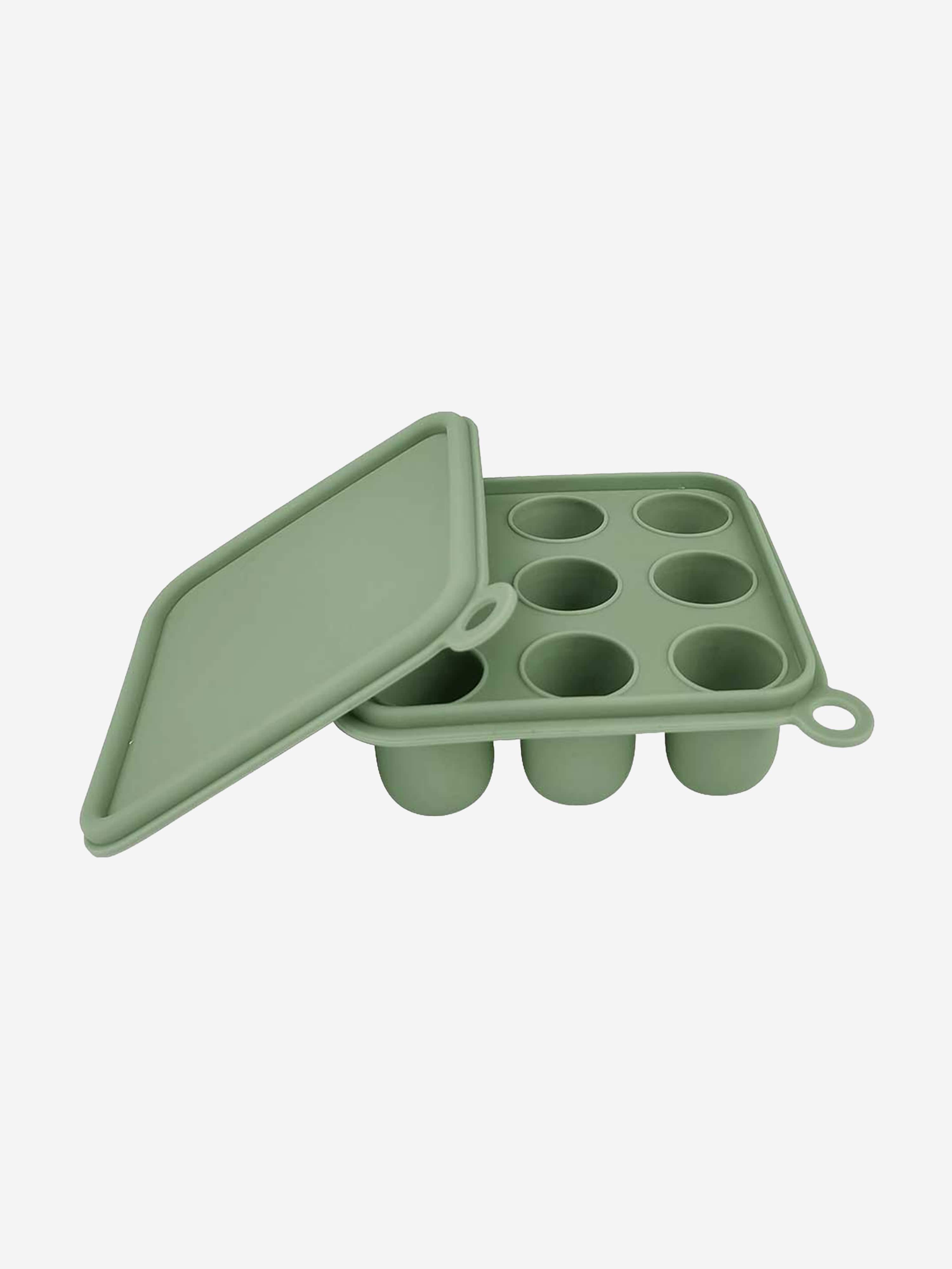 Bloom Bambini Silicone Baby Freezer Cube Trays with Cover in Green Newest Online