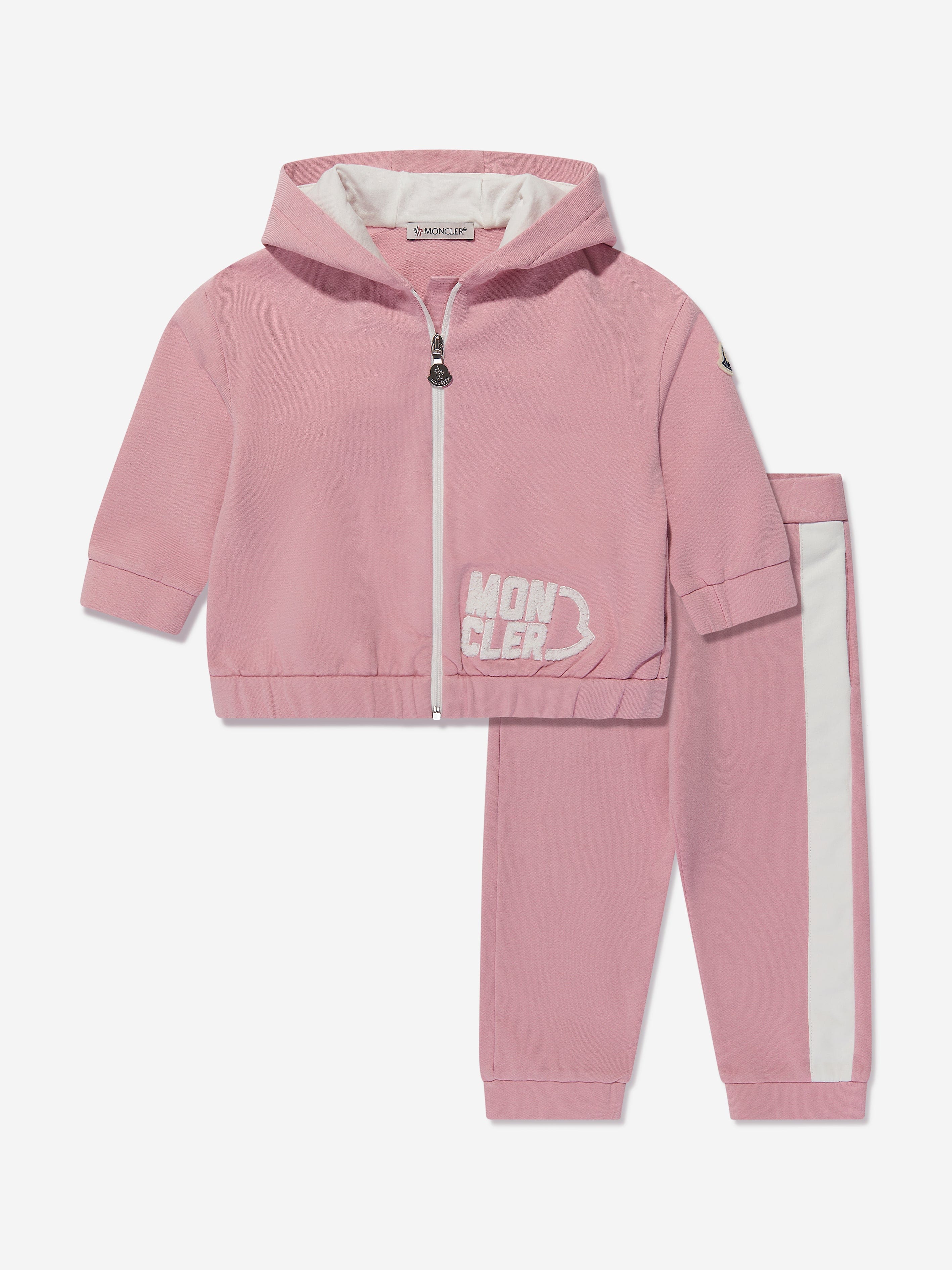 Moncler Enfant Baby Girls Logo Tracksuit in Pink Looking For Online