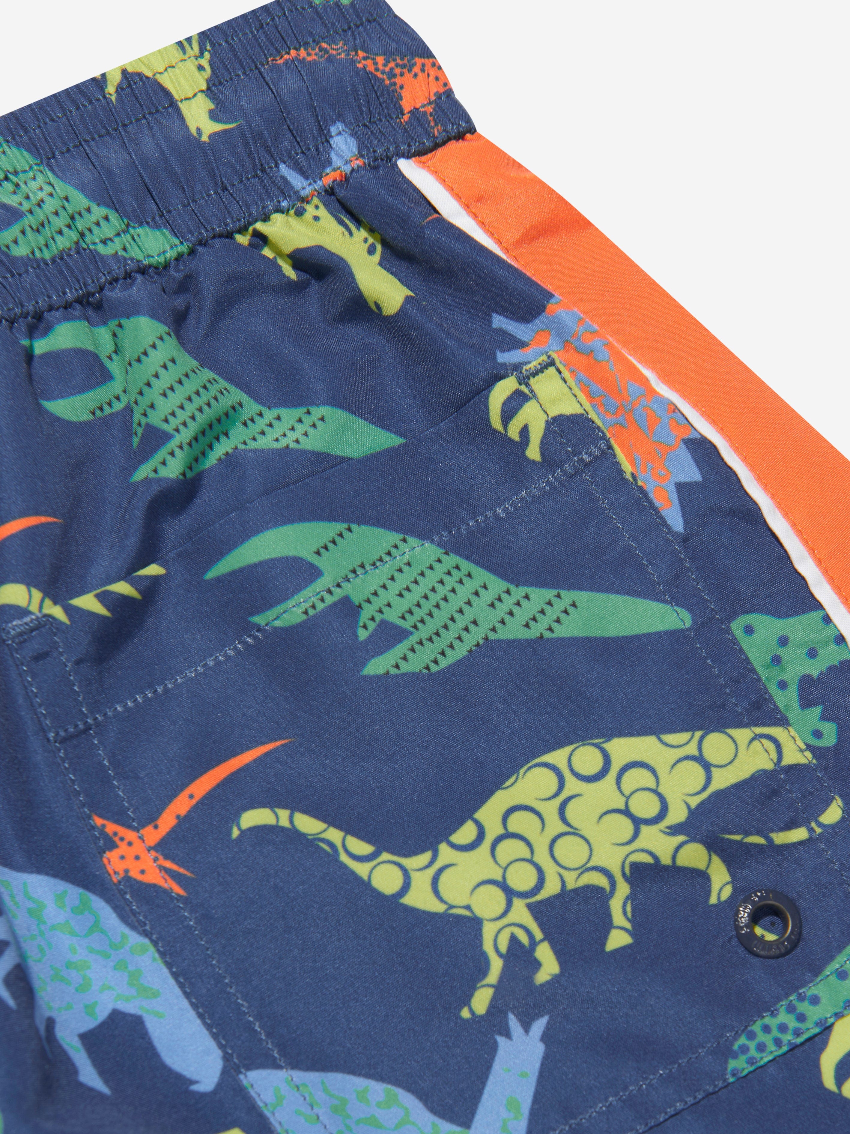 Soli Swim Boys Dinosaur Swim Shorts (UPF50+) in Navy Clearance High Quality