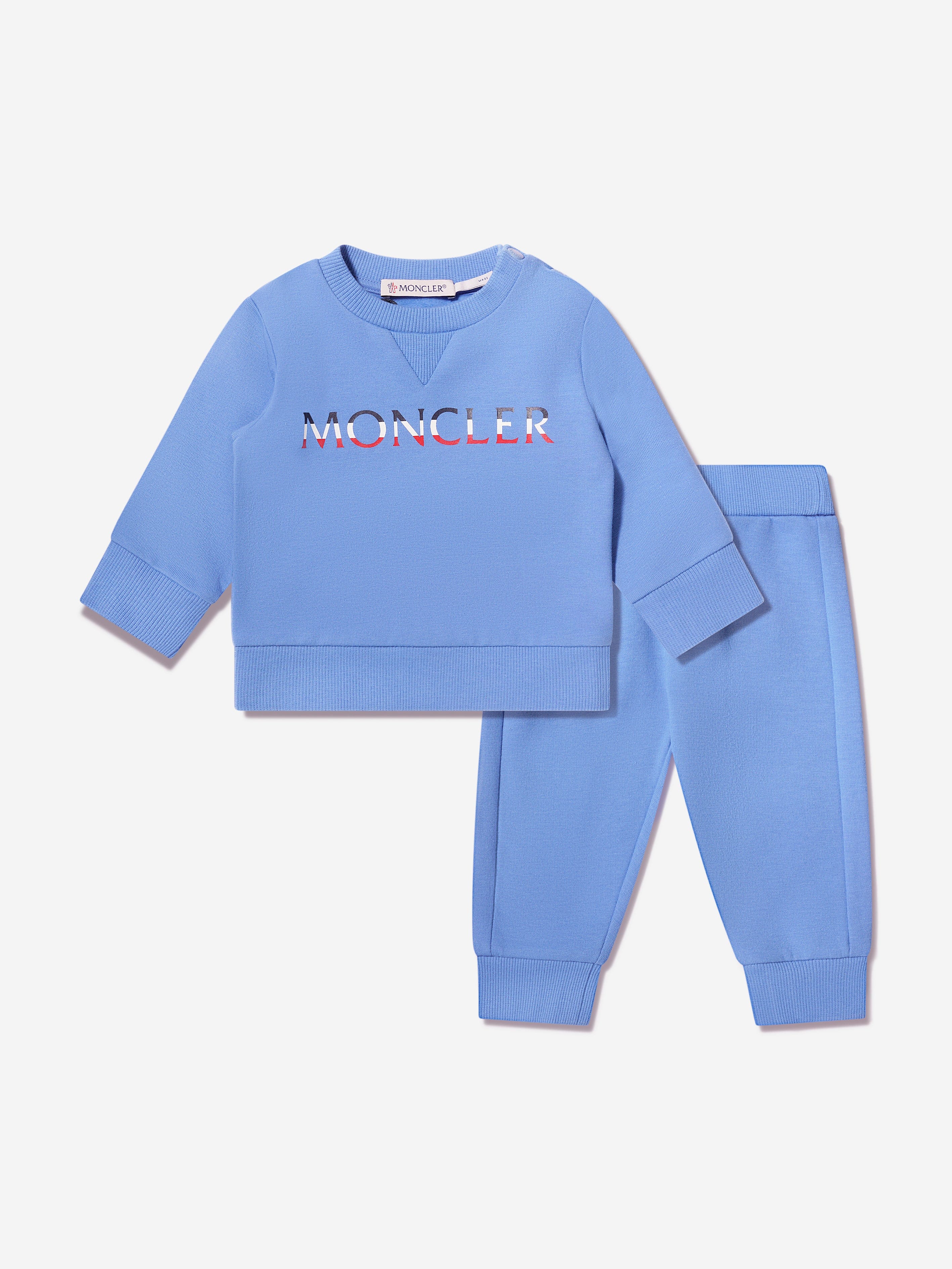 Moncler Enfant Baby Boys Logo Tracksuit in Blue Buy Cheap Huge Surprise