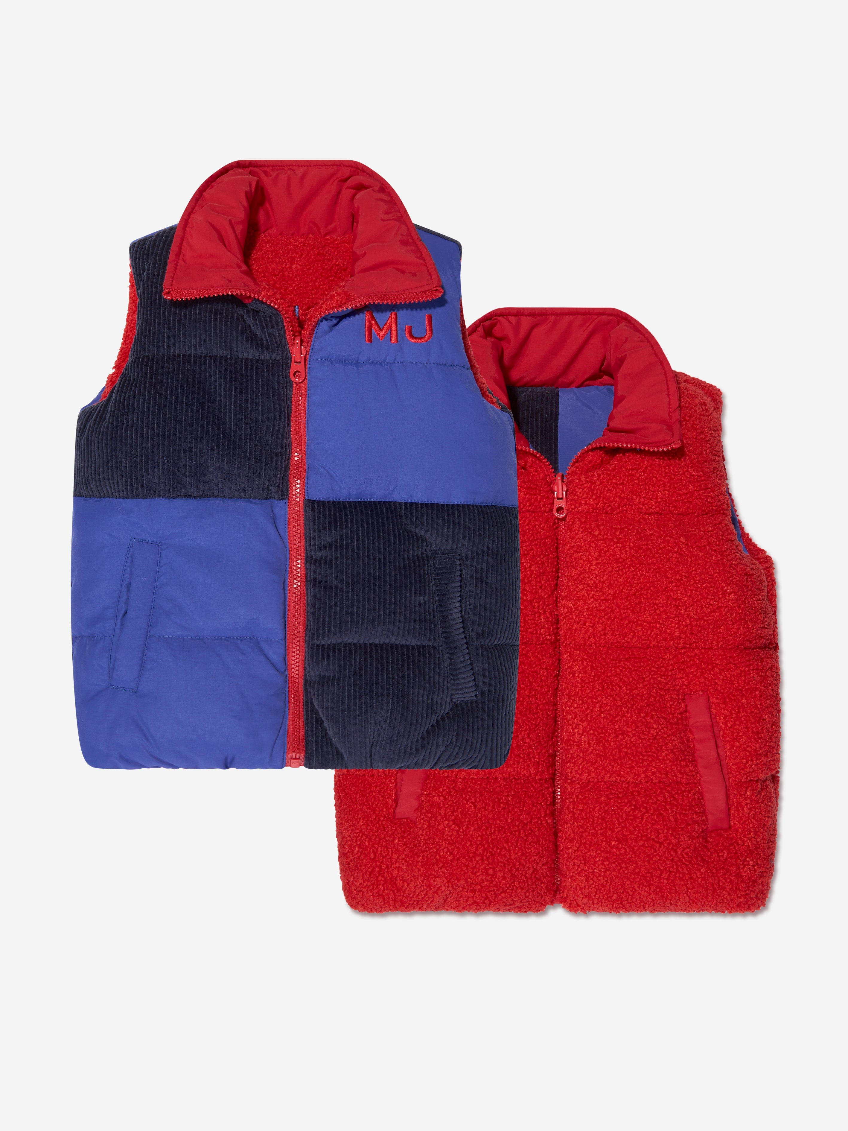 MARC JACOBS Boys Reversible Puffer Gilet in Blue Sale Cheap Online