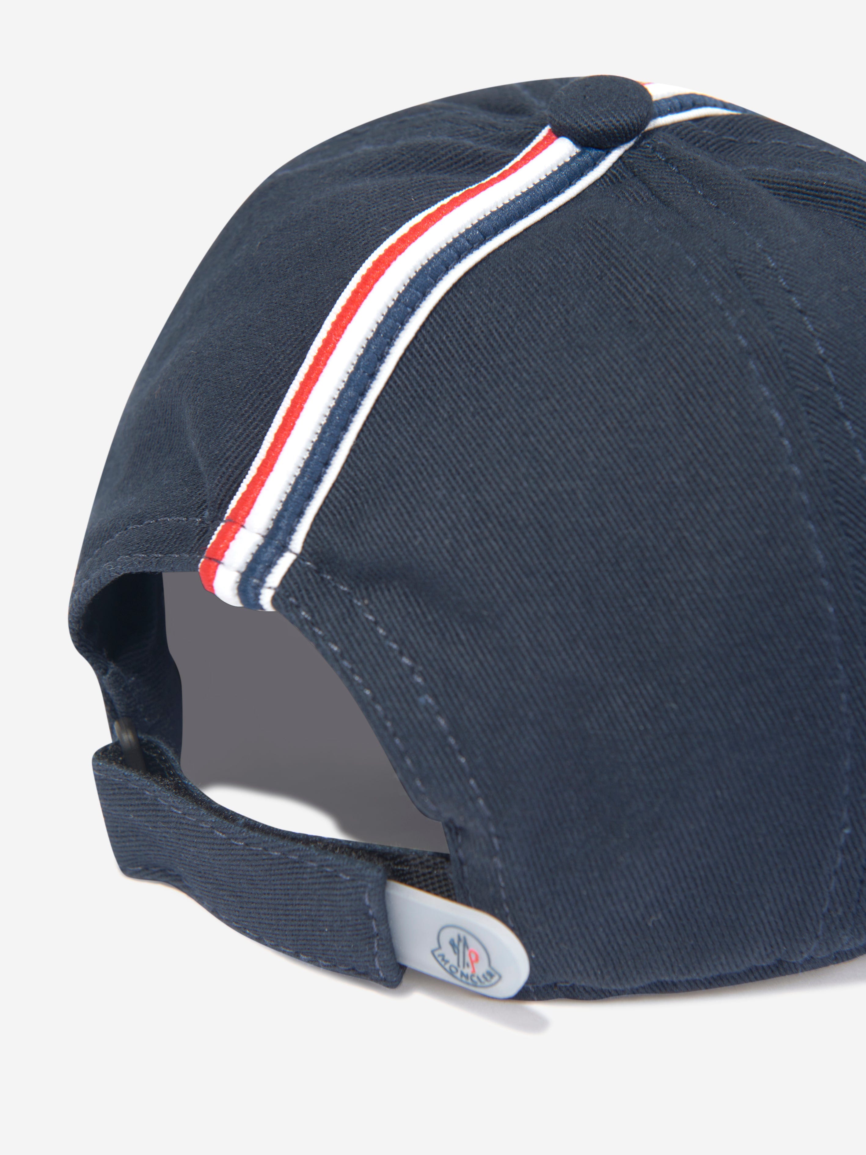 Moncler Enfant Boys Logo Baseball Cap in Navy Cheap Purchase