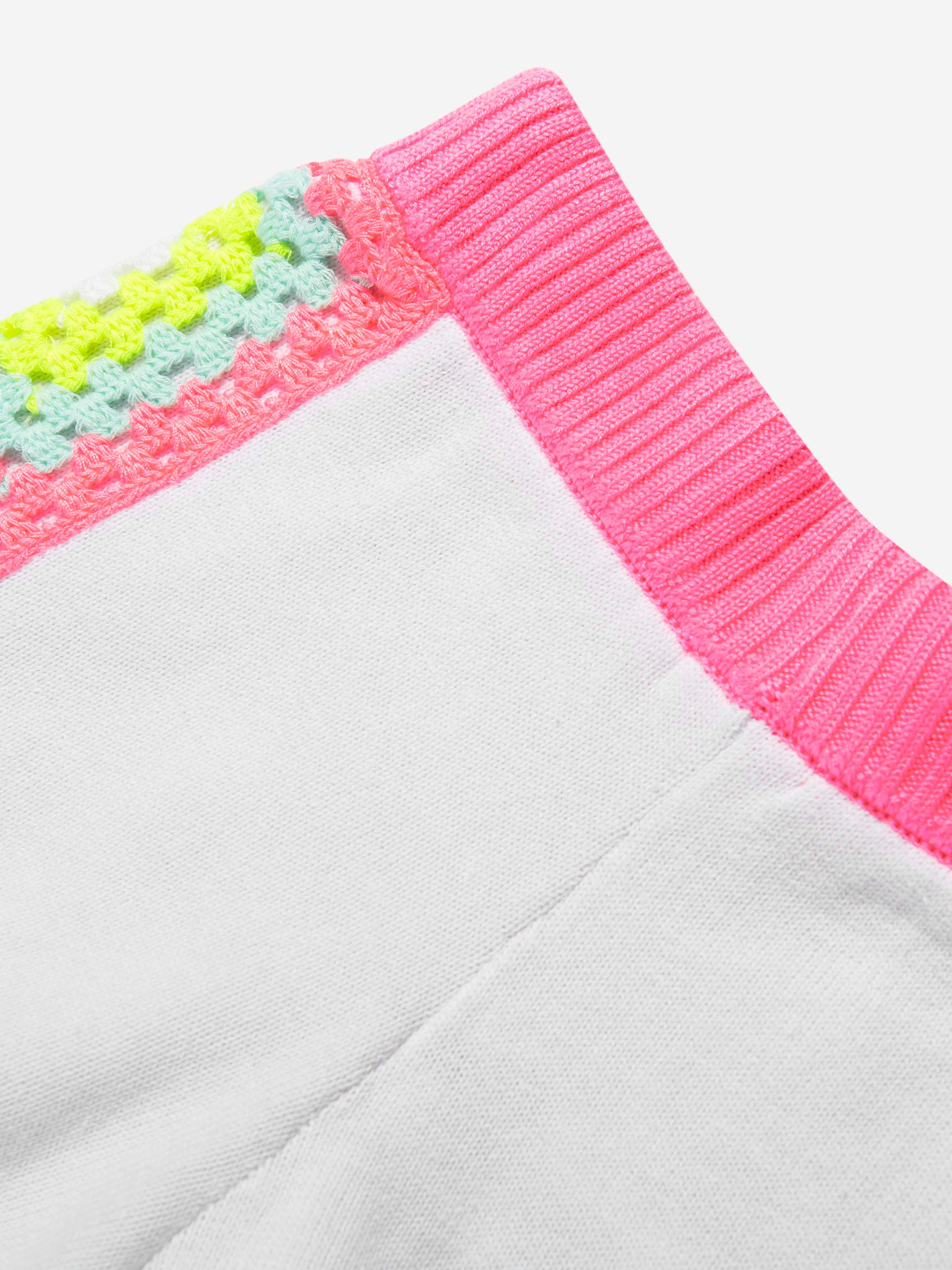Billieblush Girls Knitted Shorts in White Clearance Wholesale Pice