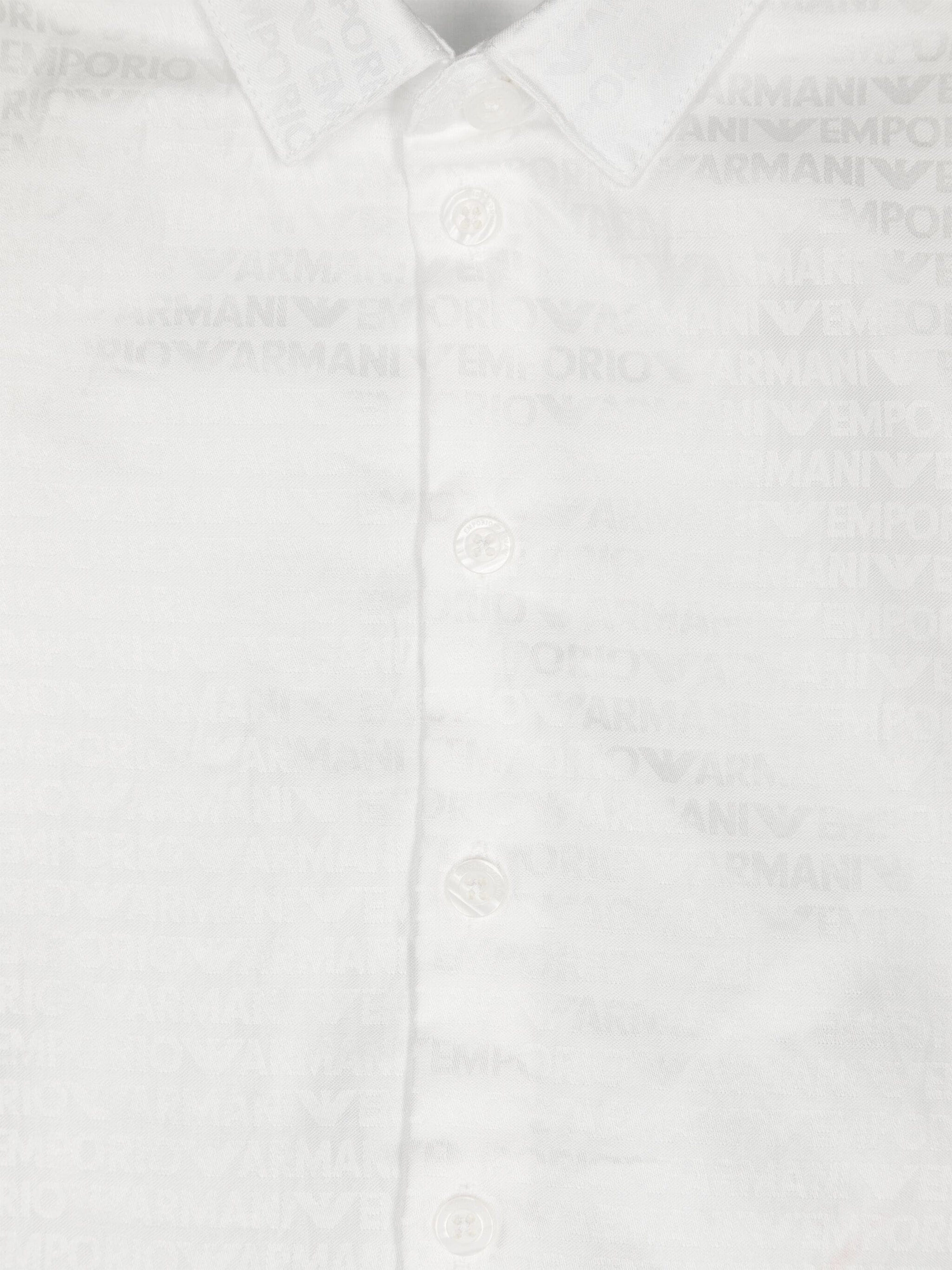Emporio Armani Baby Boys Logo Shirt in Ivory Ebay Online