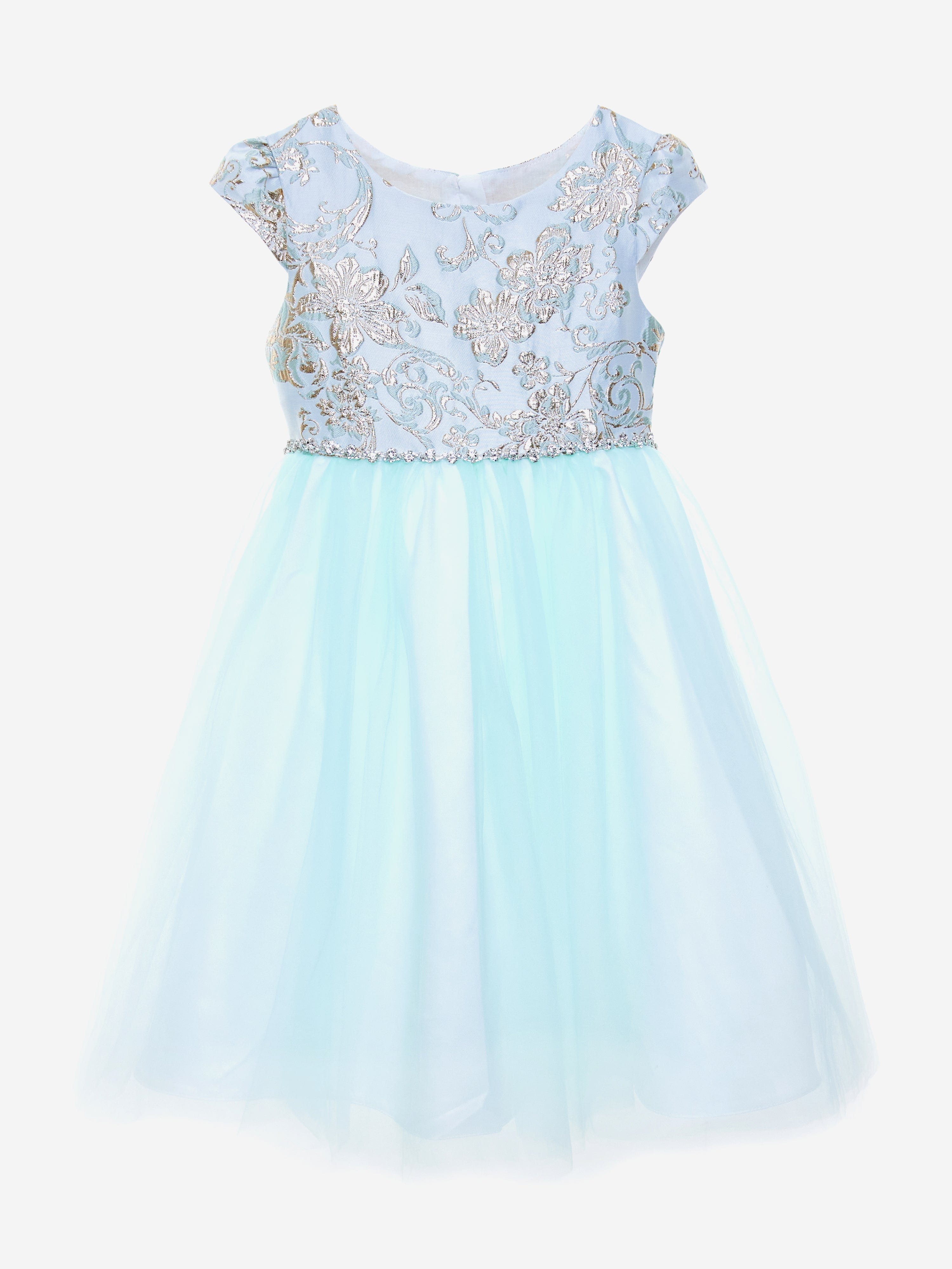Girls Crystal Cascade Dress in Green Cheap Sale Outlet Locations
