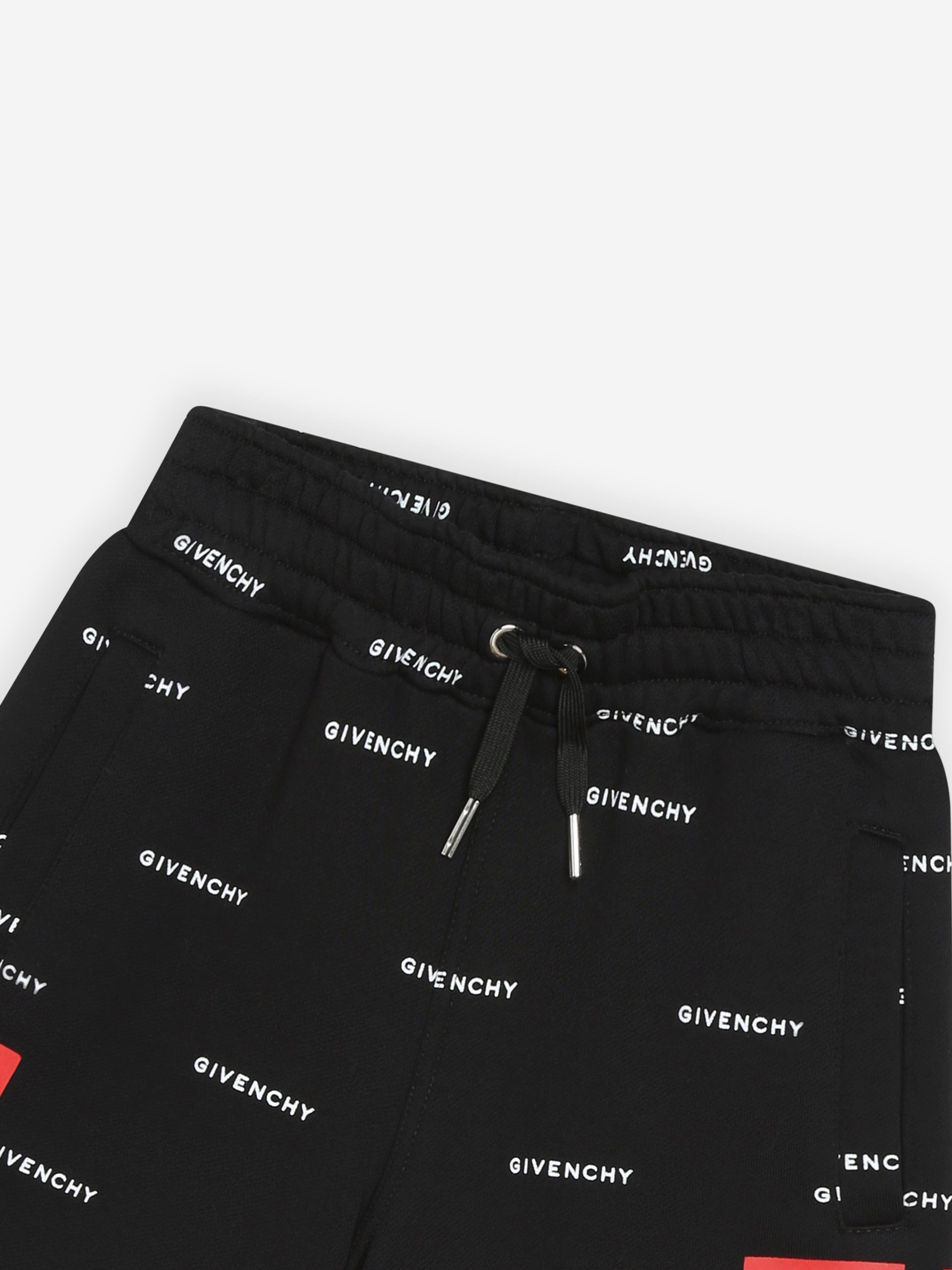 Givenchy Boys Logo Print Bermuda Shorts in Black Fast Delivery Online