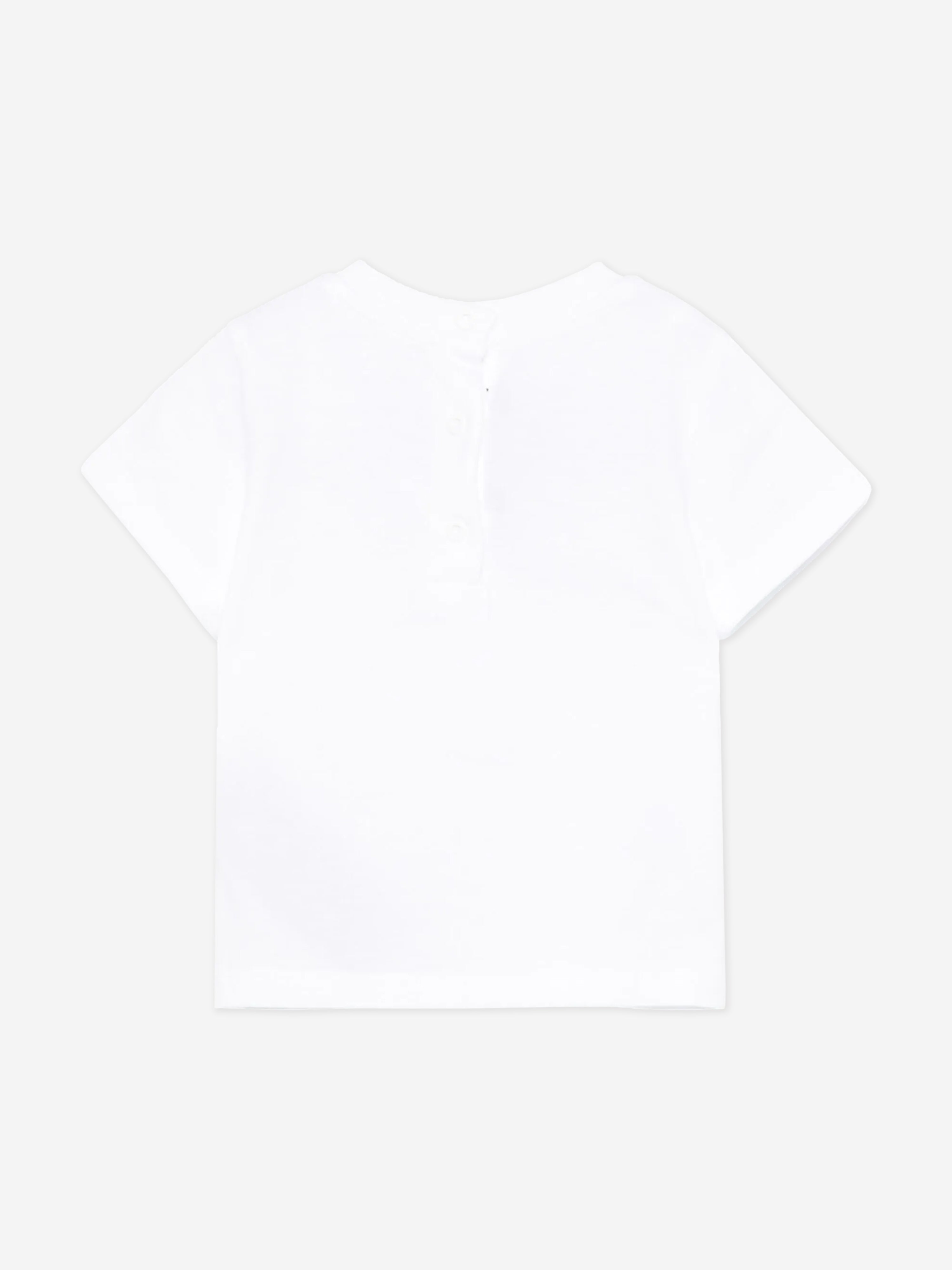 Balmain Baby Girls Logo T-Shirt in White View For Sale