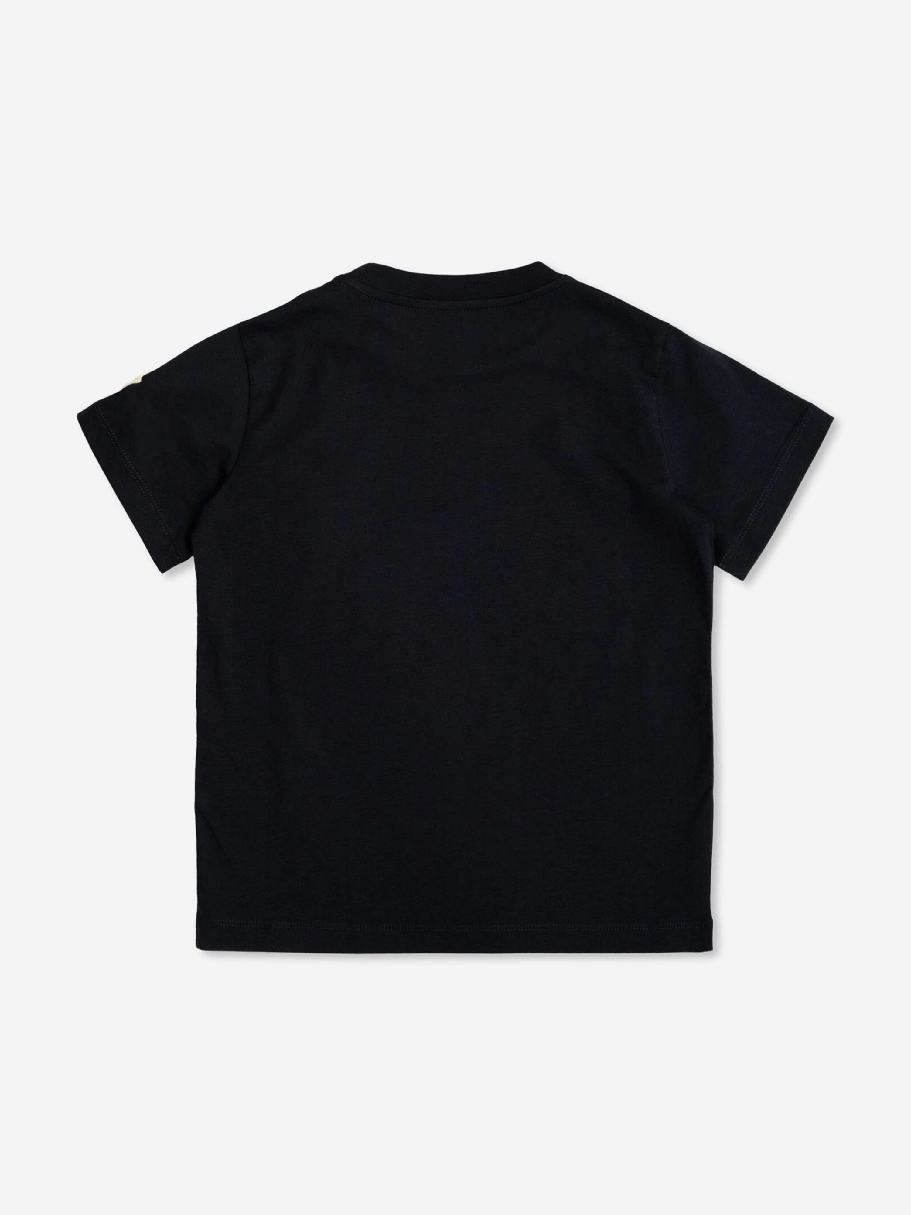 Moncler Enfant Boys Logo T-Shirt in Navy Best Wholesale