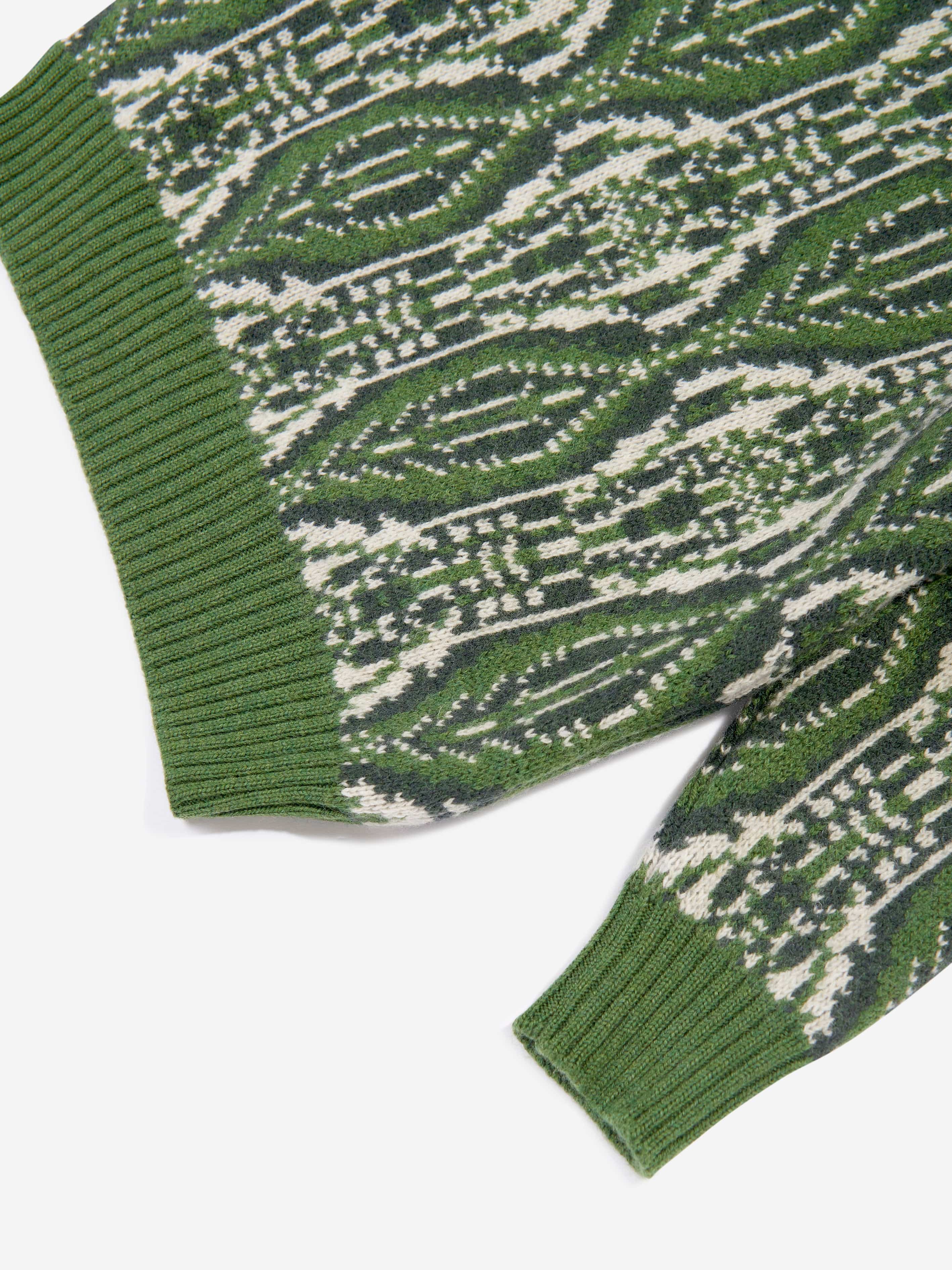 Etro Boys Wool Knitted Jumper in Green Outlet 2025