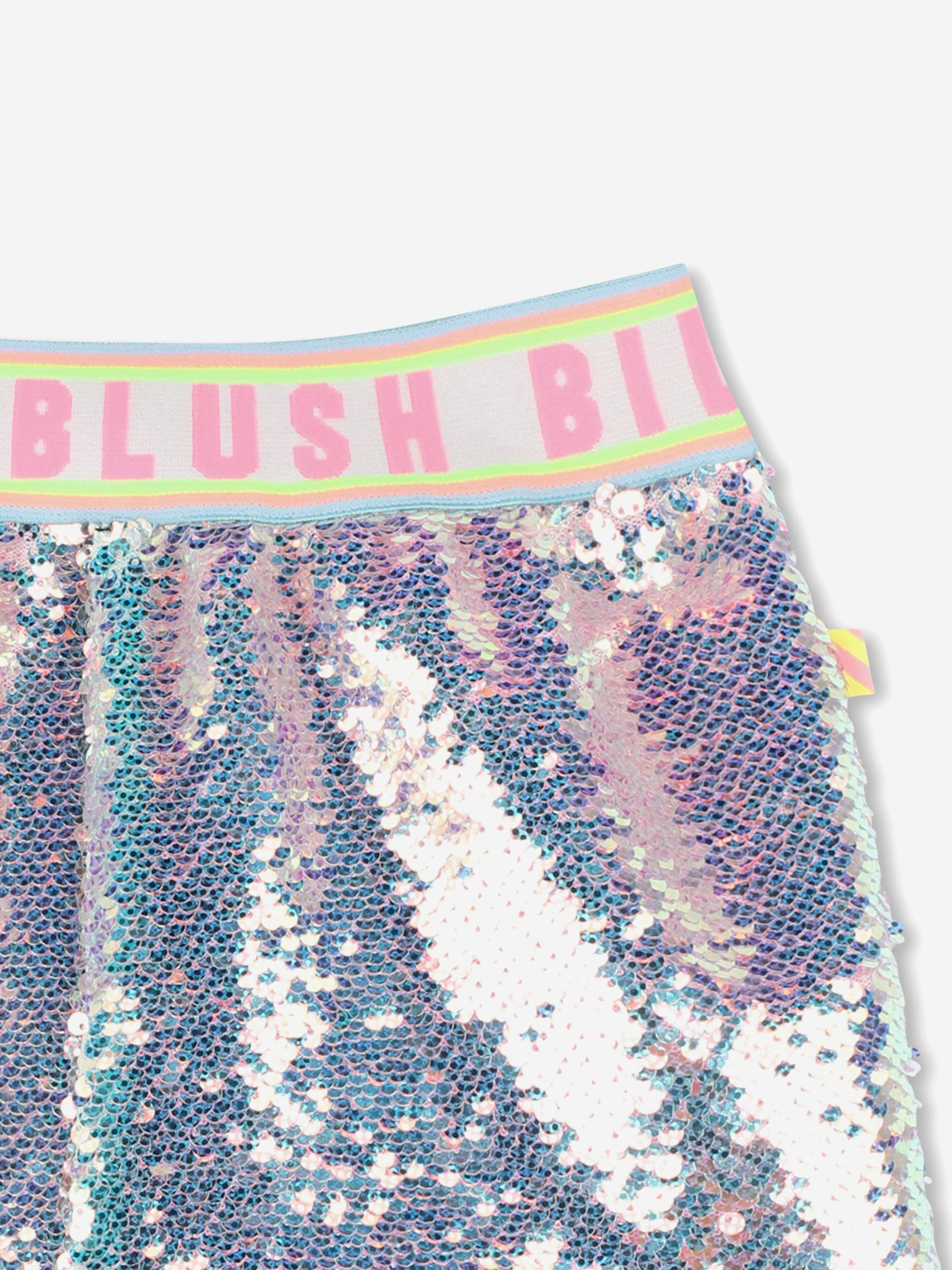 Girls Sequin Logo Shorts in Blue Buy Cheap Manchester
