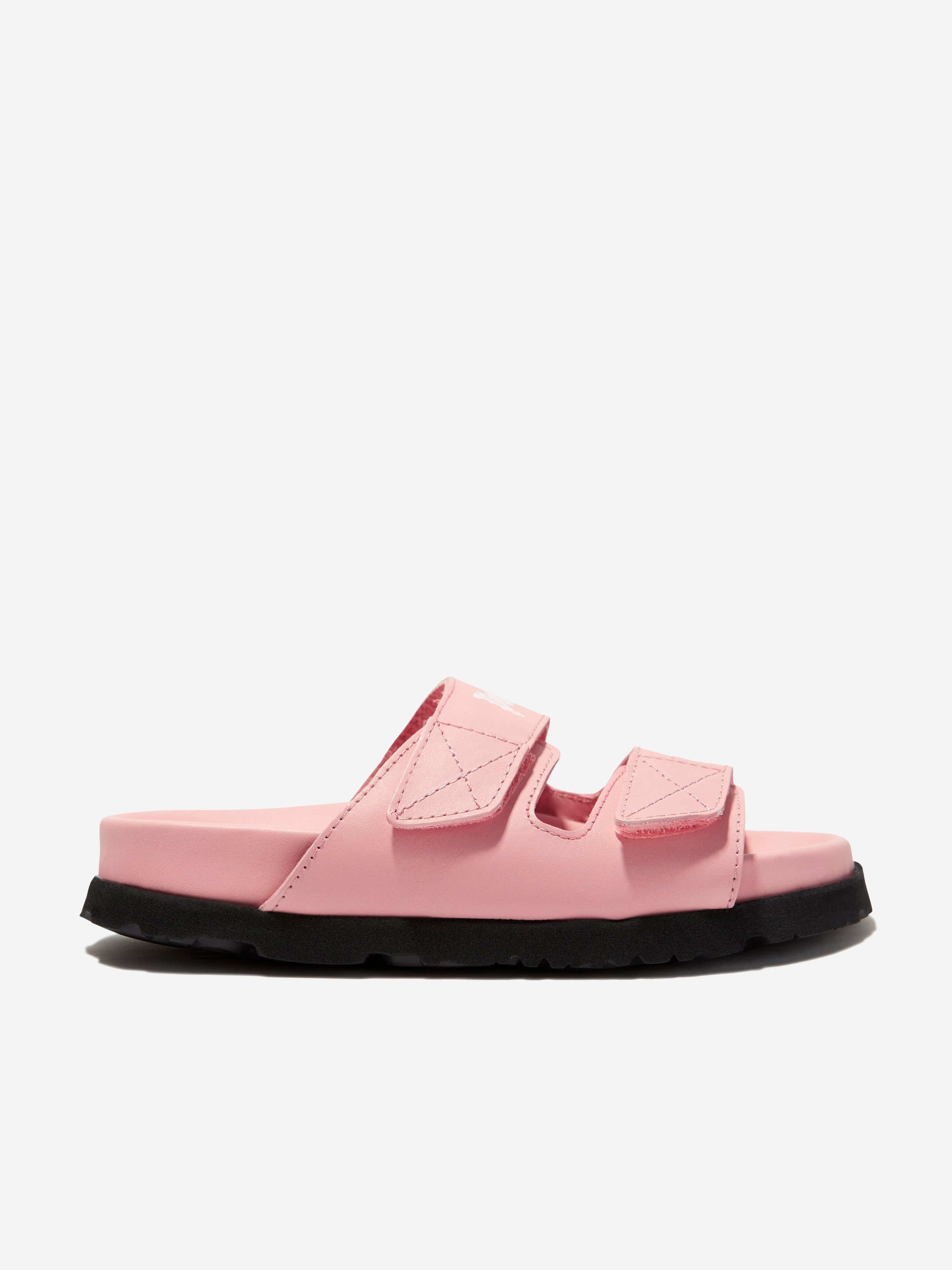 Palm Angels Girls Logo Sandals in Pink How Much Cheap Online