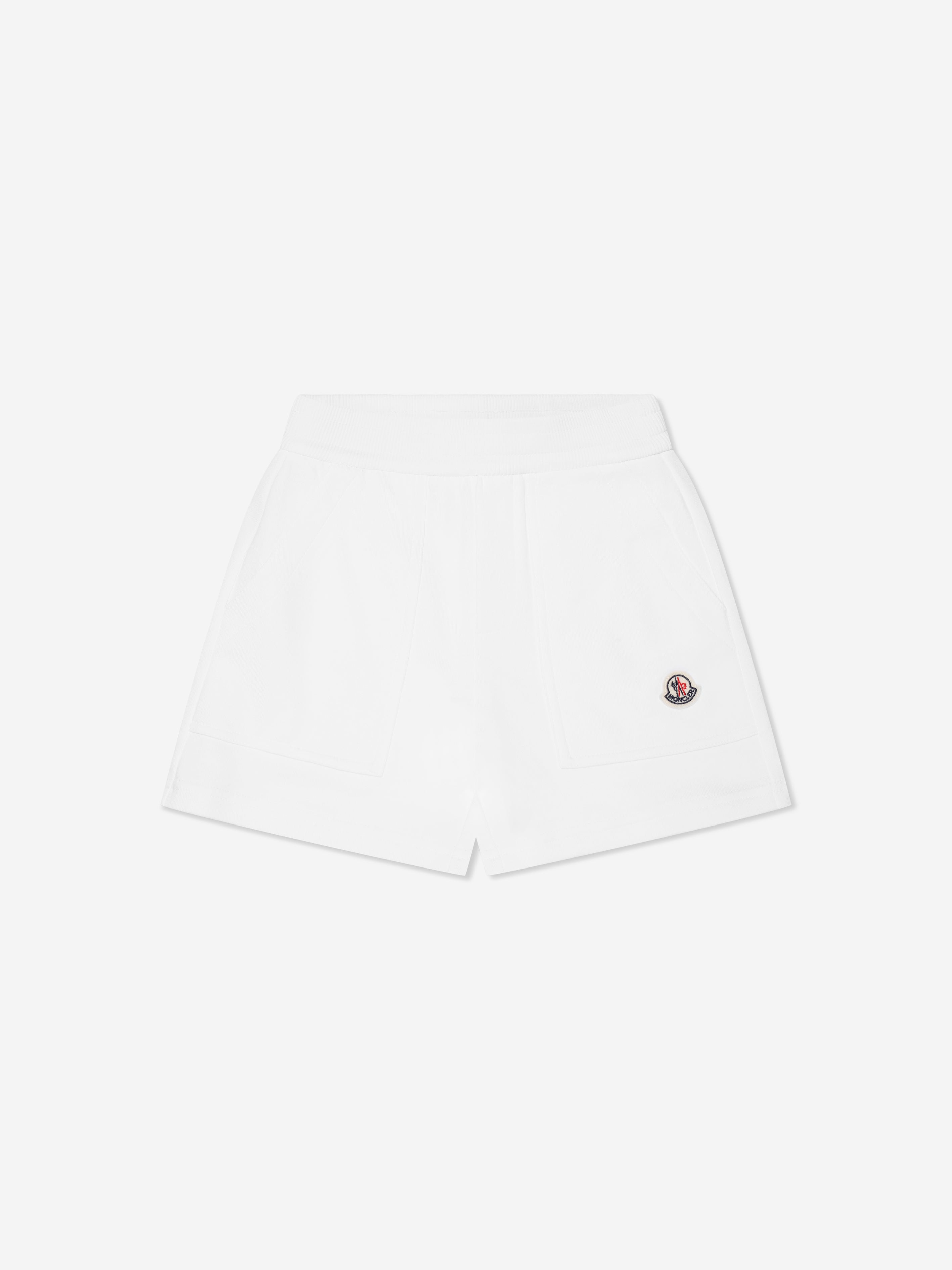 Moncler Enfant Boys Logo Sweat Shorts in White Amazon Online