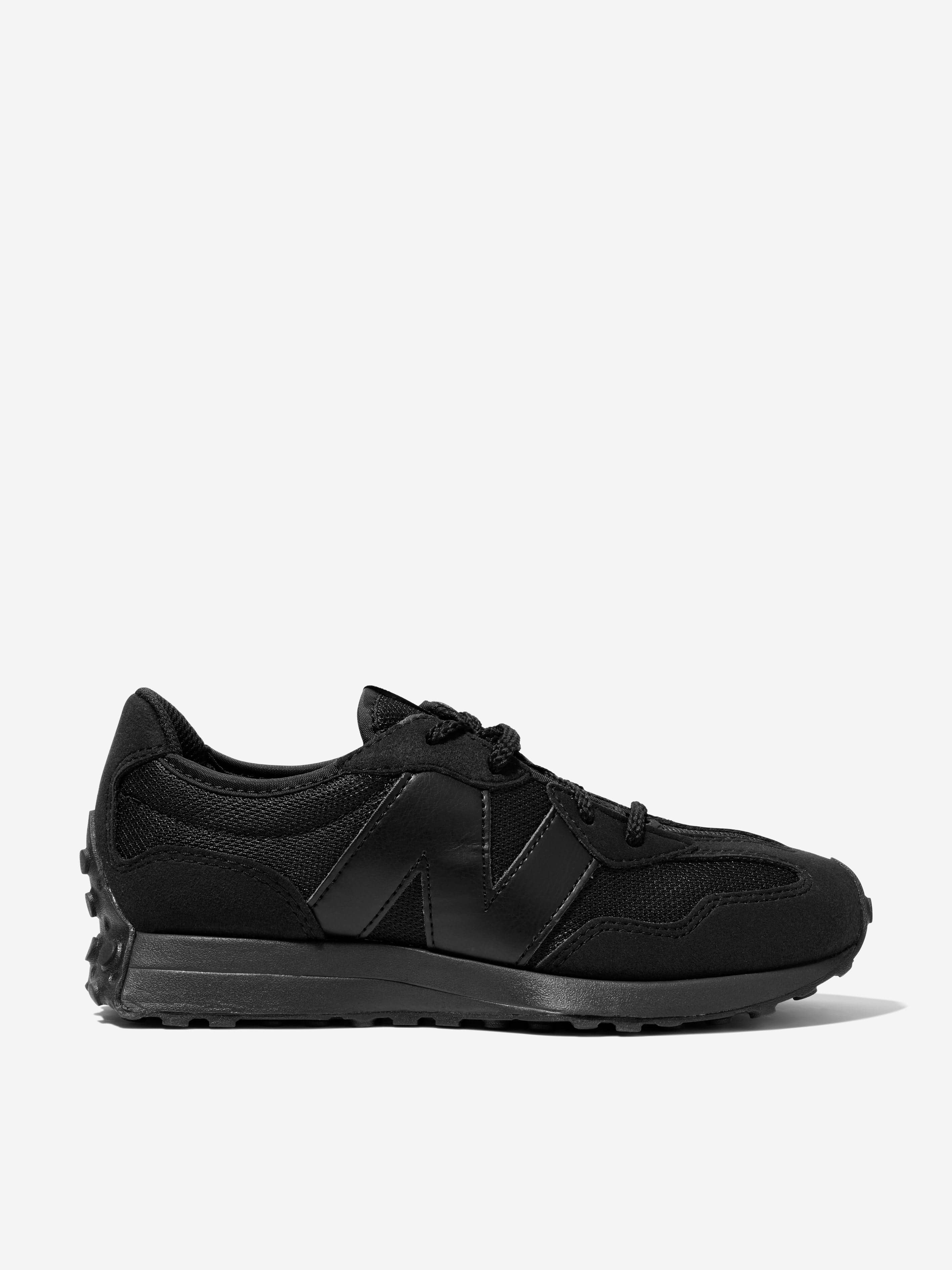 New Balance Kids 327 Lace Up Logo Trainers in Black View Cheap Pice