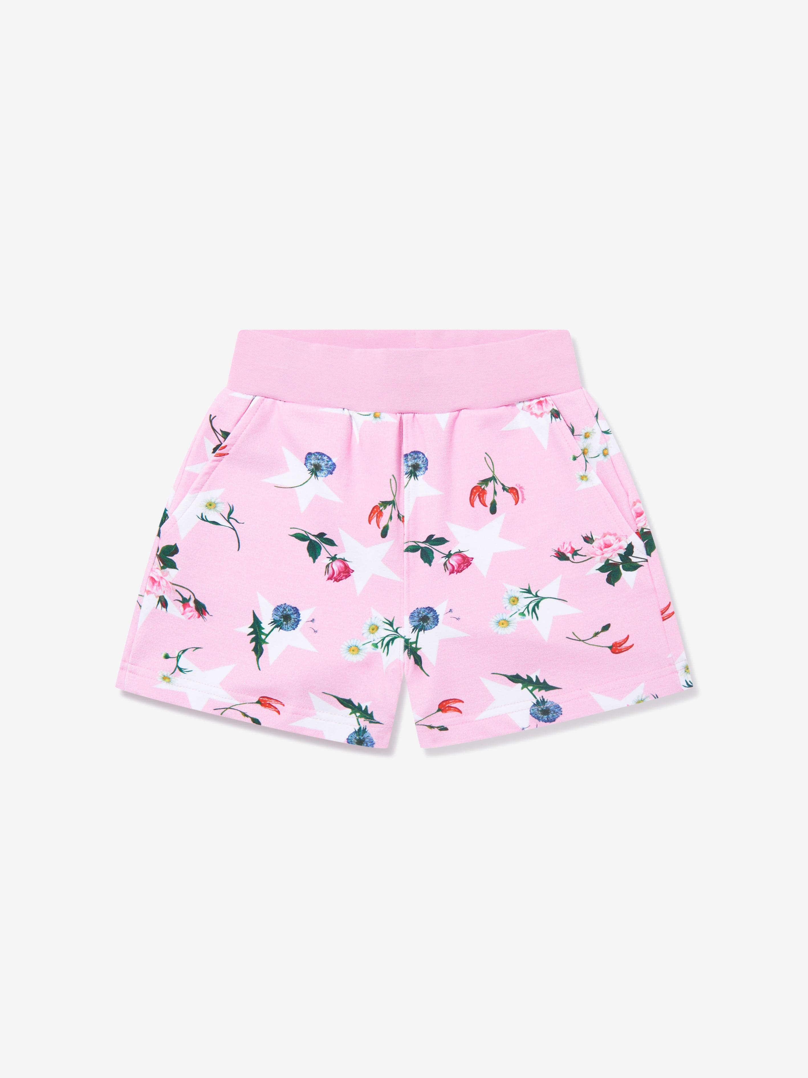 Monnalisa Girls Stars And Flower Shorts in Pink Buy Cheap Excellent